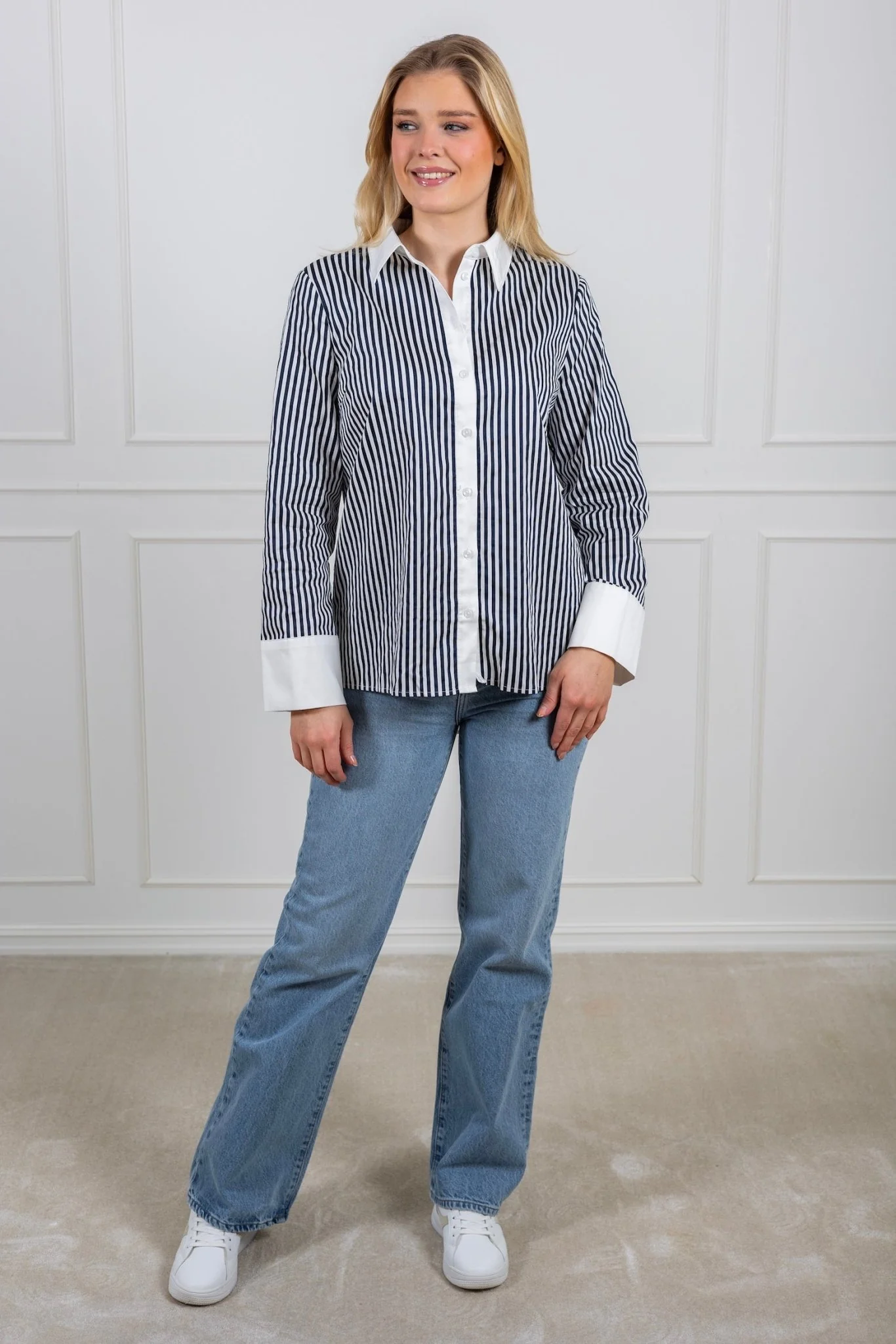 Anne Ls Striped Shirt Navy Blazer Star White - Image 7
