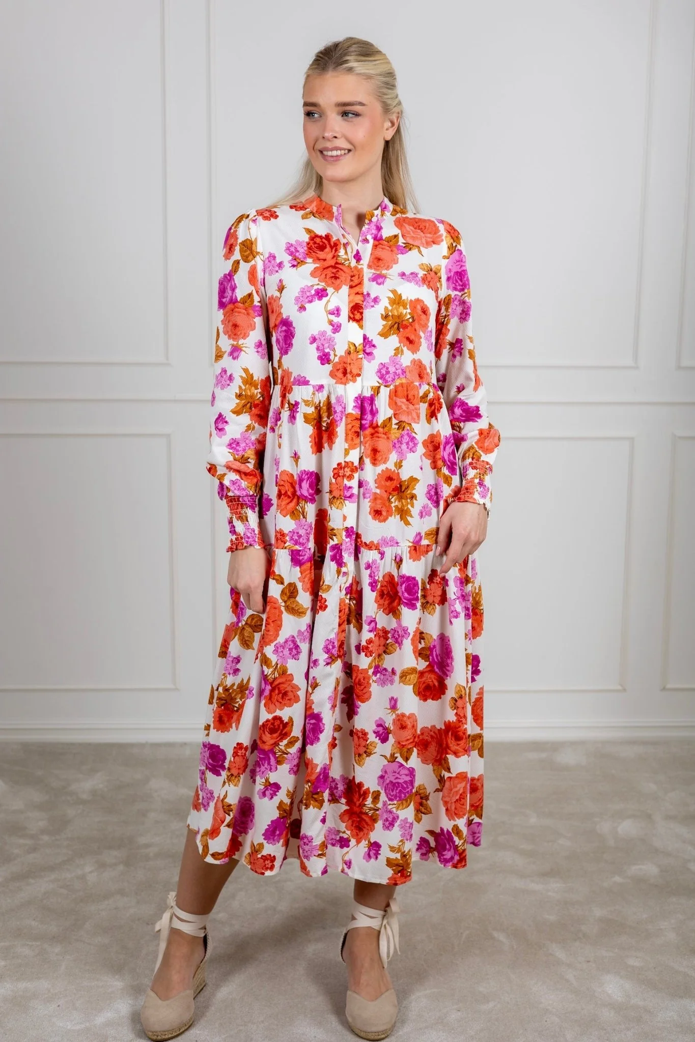 Yasasina Ls Long Shirt Dress Star White Emilie - Image 5