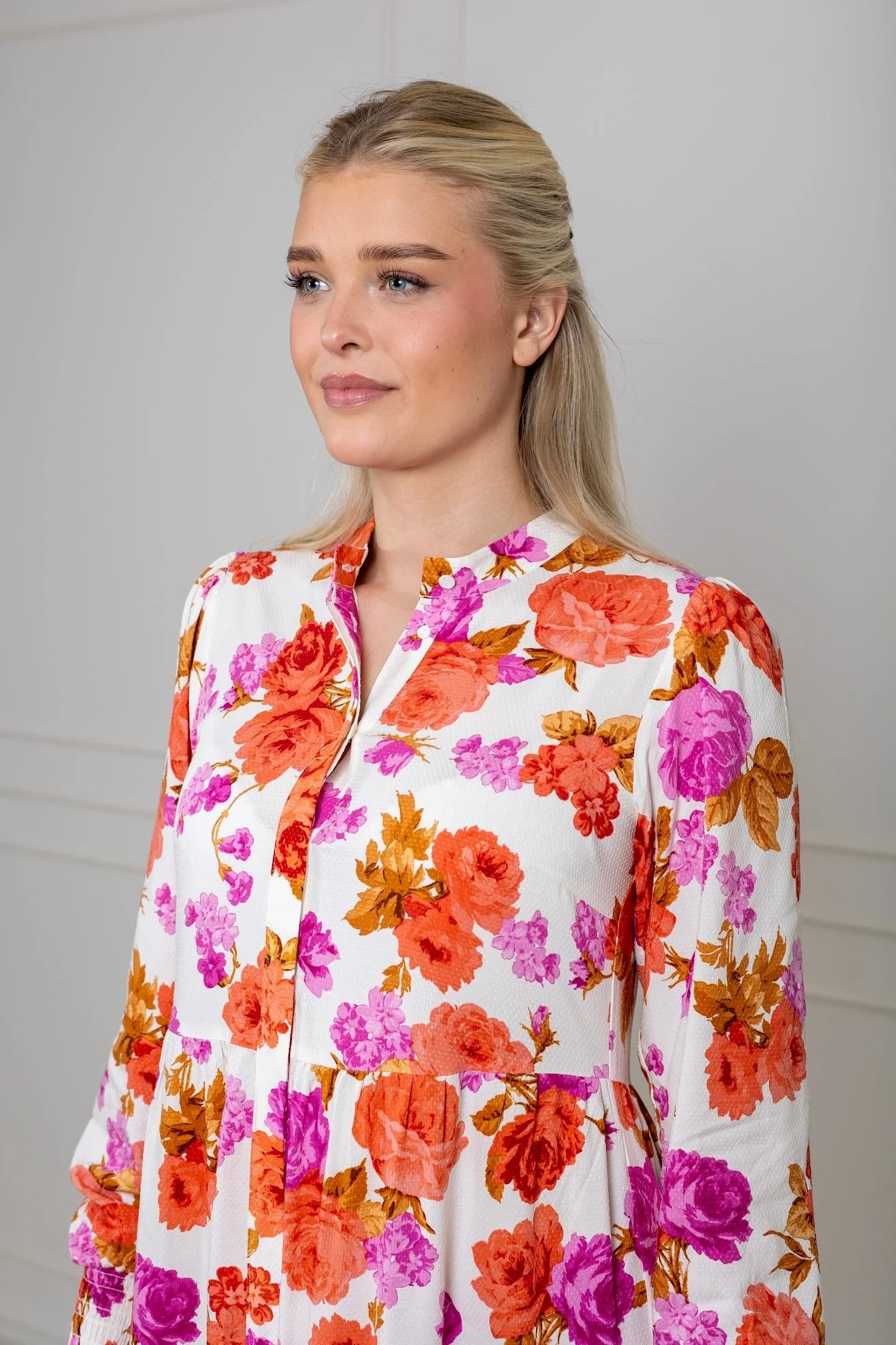 Yasasina Ls Long Shirt Dress Star White Emilie - Image 7