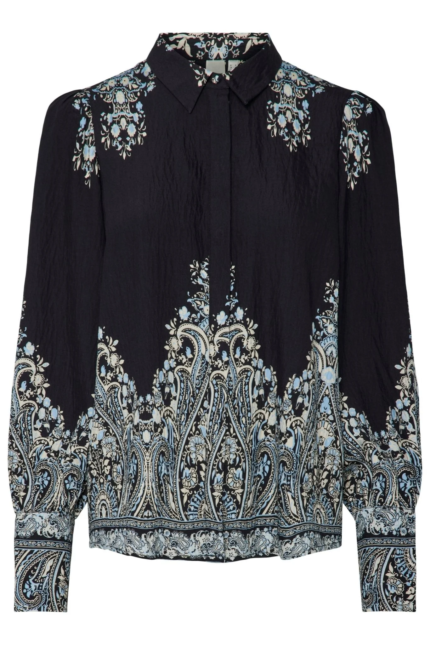 Yasbirma Ls Shirt Black Birma Print