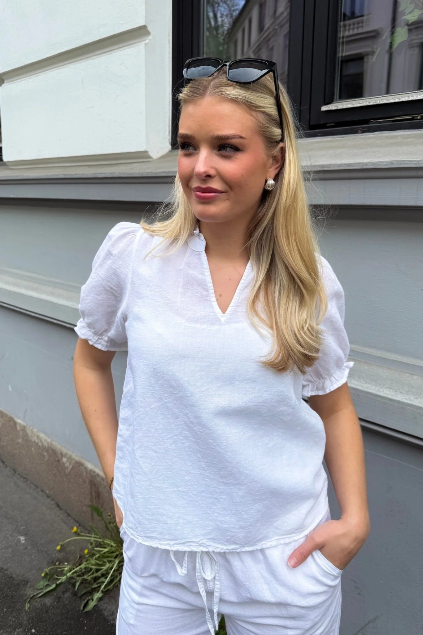Odesa Linen Blouse White - Image 2