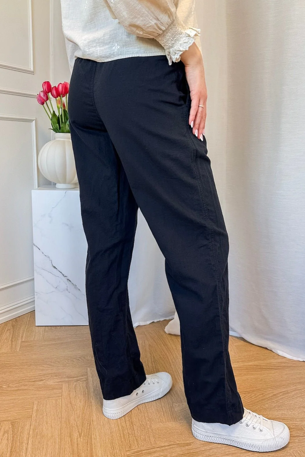 Sonar Linen Pants Navy - Image 3