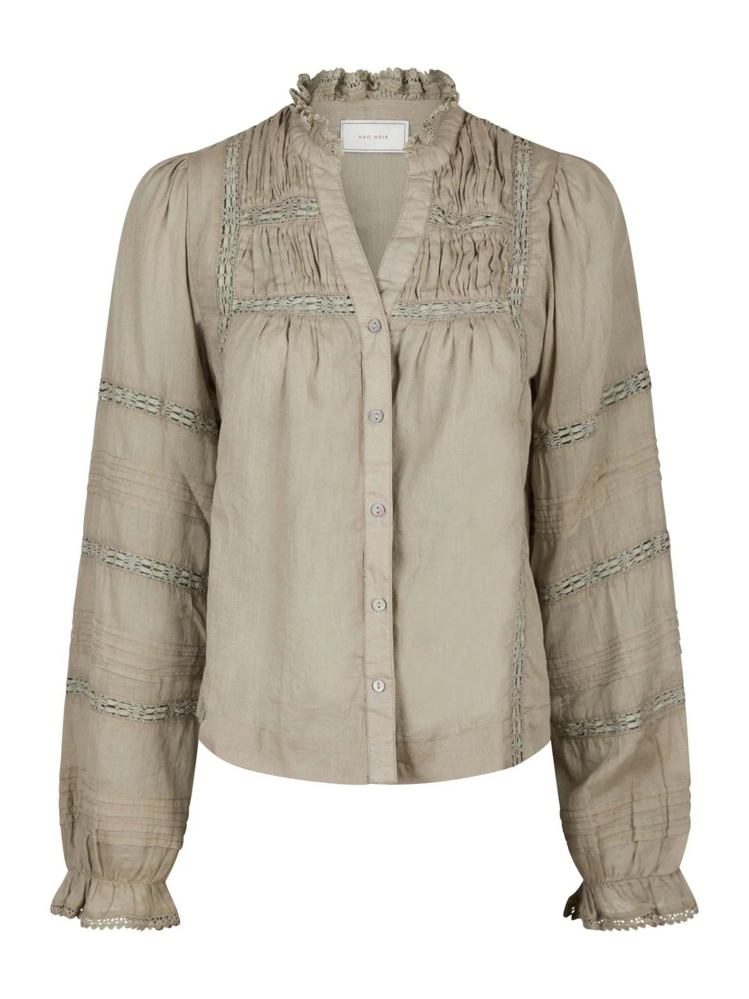 Lyla S Voile Blouse Smoke Green - Image 2