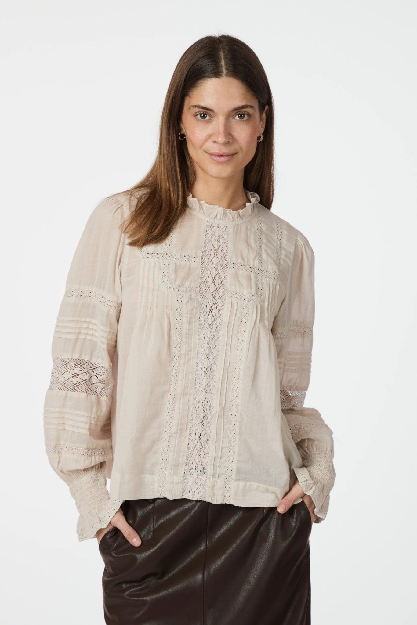 Ebba S Voile Blouse Ivory - Image 7