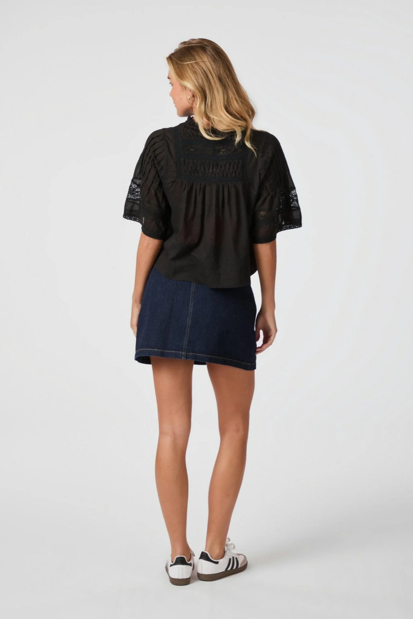 Siama S Voile Blouse Black - Image 11