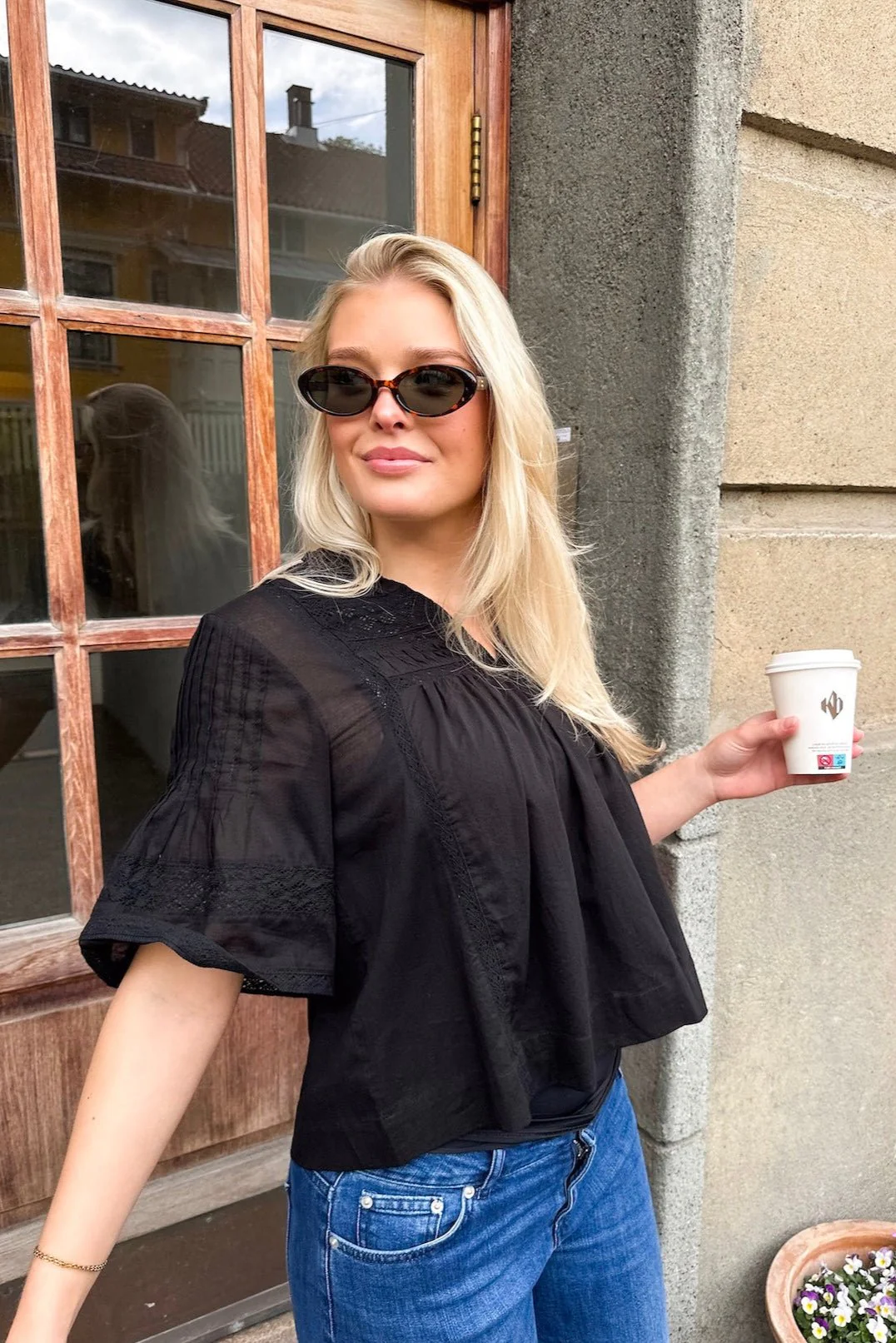 Siama S Voile Blouse Black - Image 4