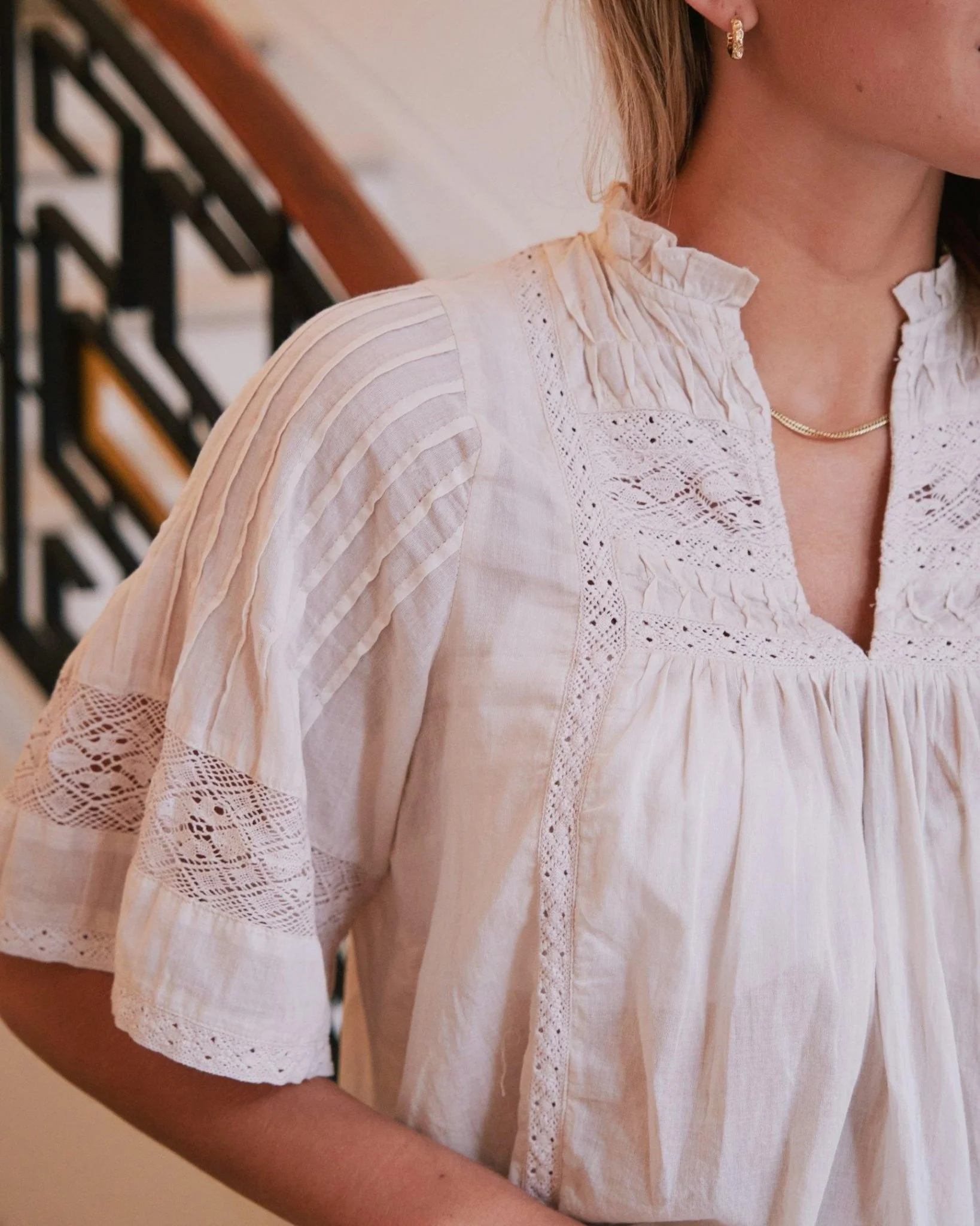 Siama S Voile Blouse Ivory - Image 4