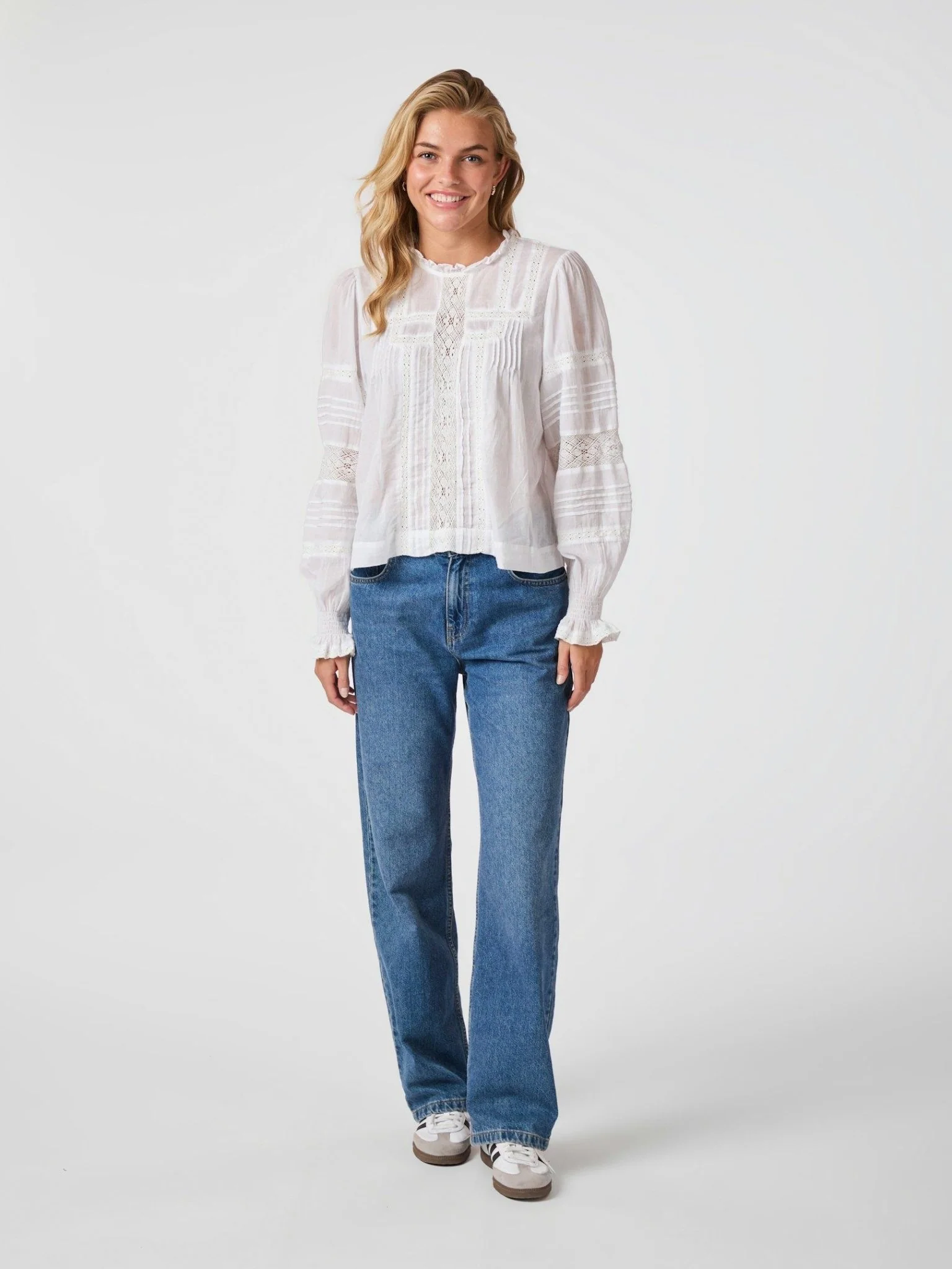 Ebba S Voile Blouse White - Image 9