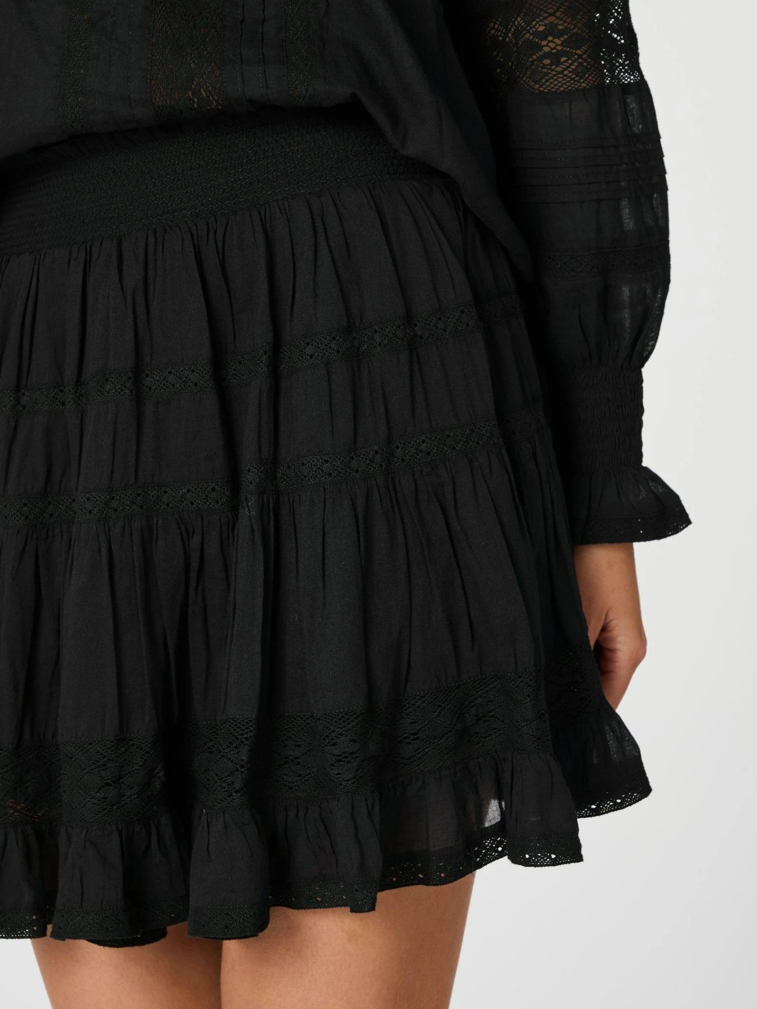 Callia S Voile Skirt Black - Image 3