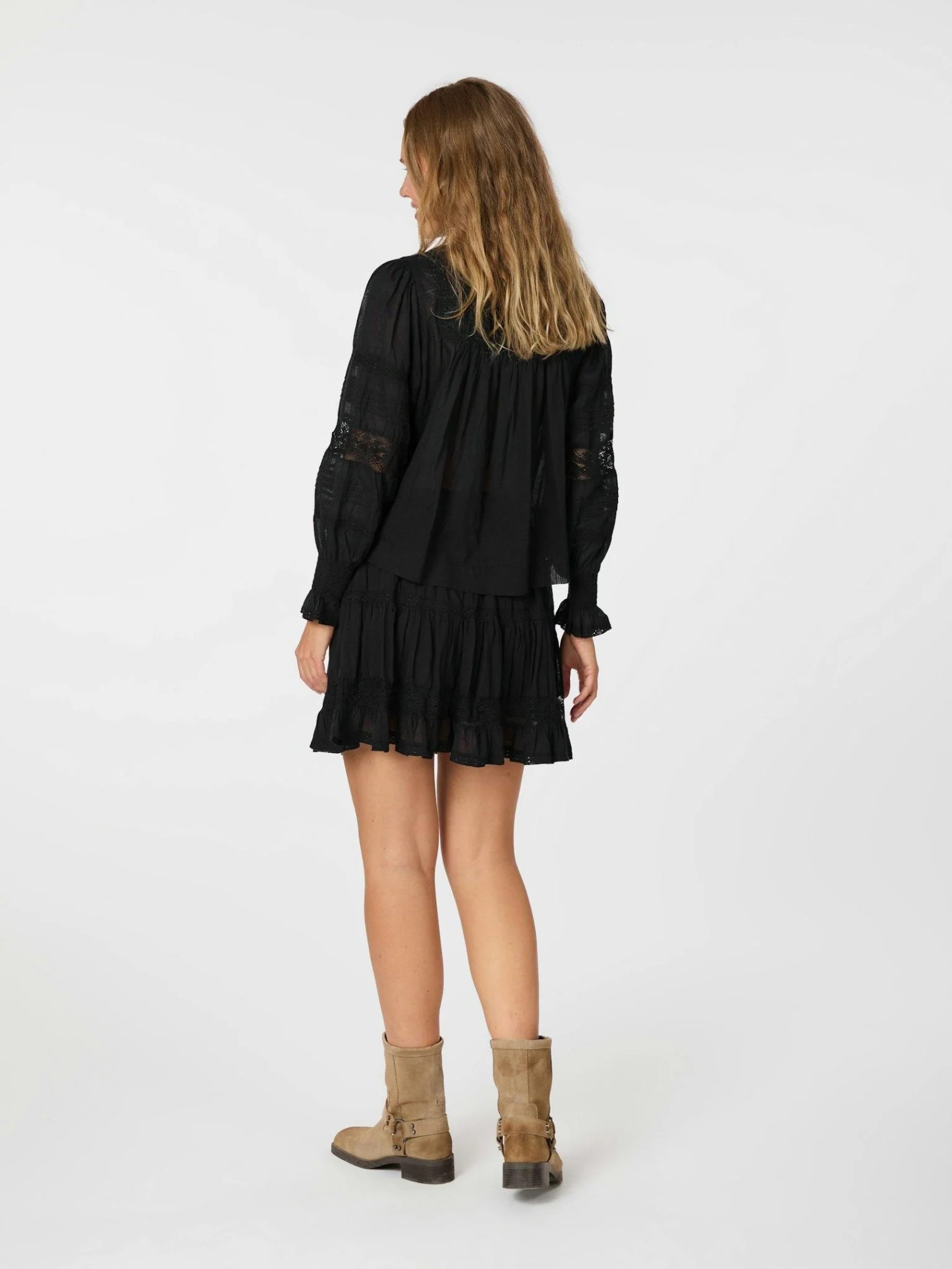 Callia S Voile Skirt Black - Image 4