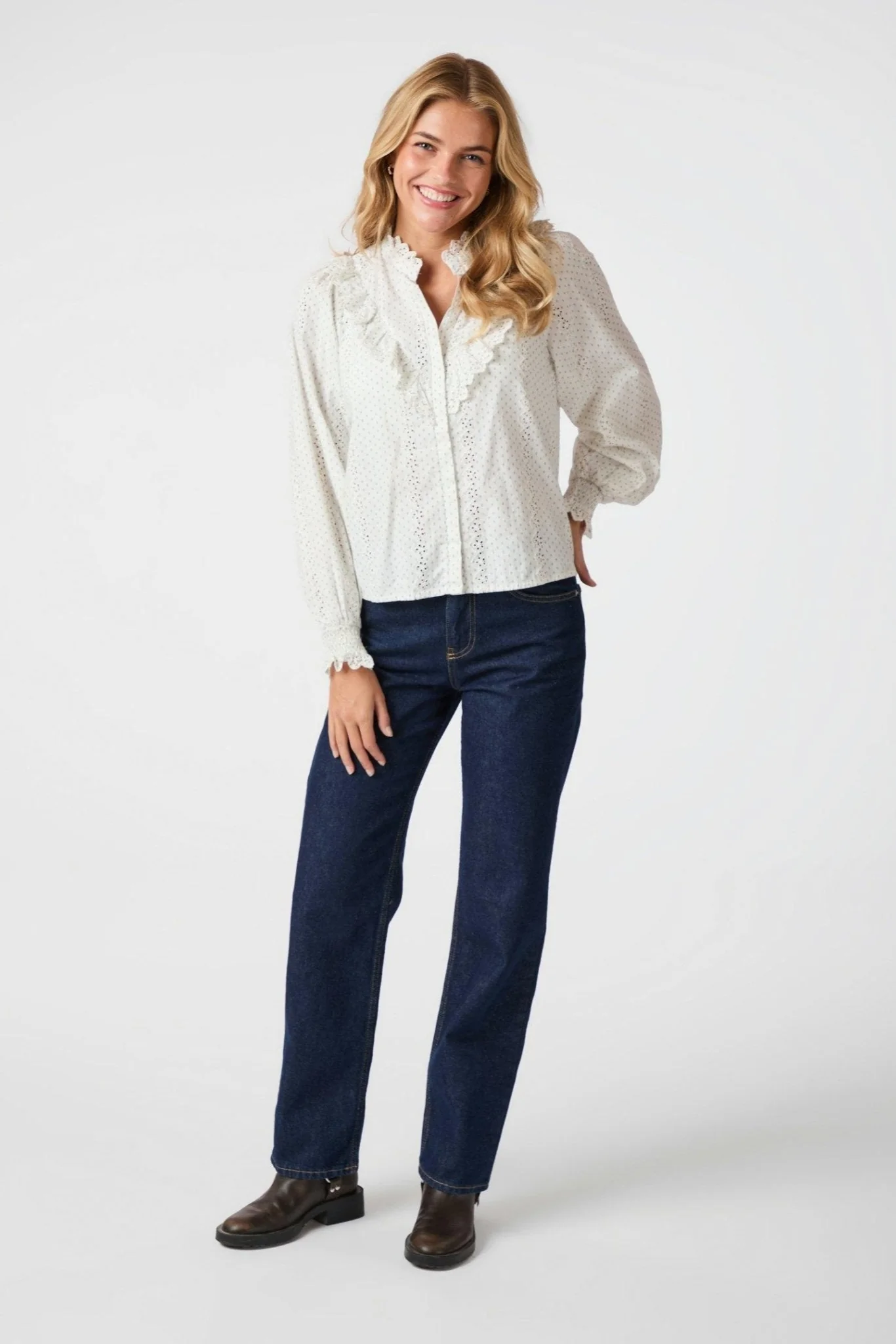 Degas Embroidery Blouse Off White - Image 4