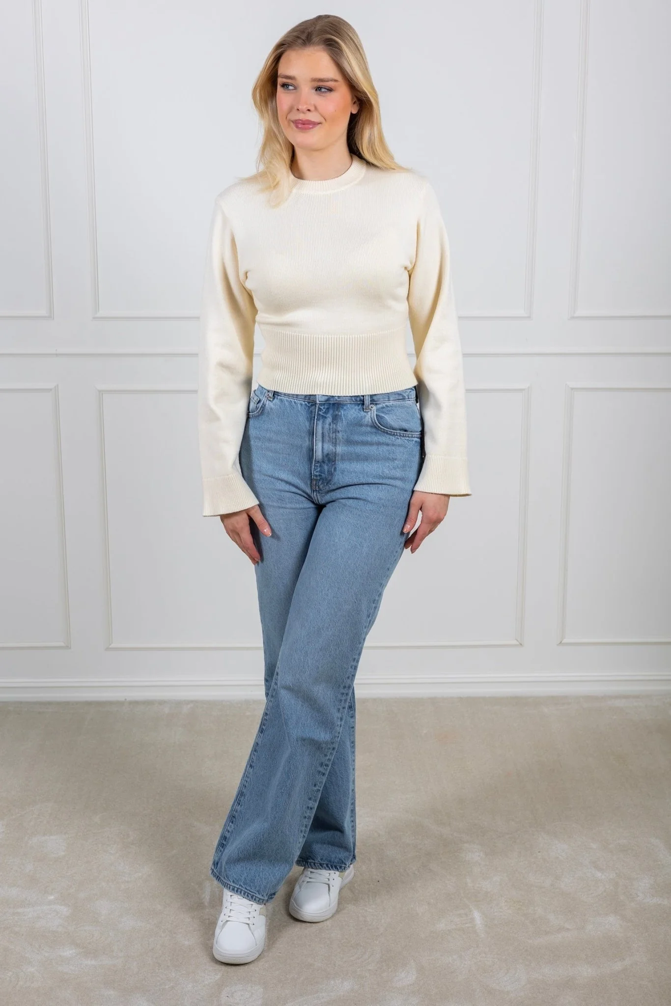 Palli Clean Knit Blouse Ivory - Image 4
