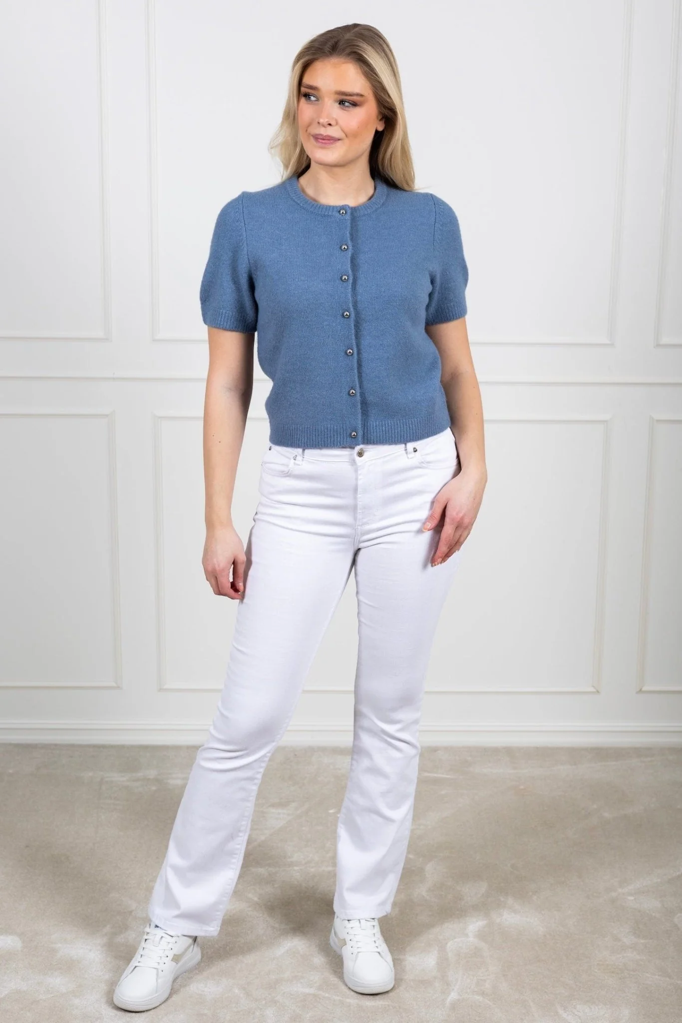 Mitta Knit Cardigan Smoke Blue - Image 5