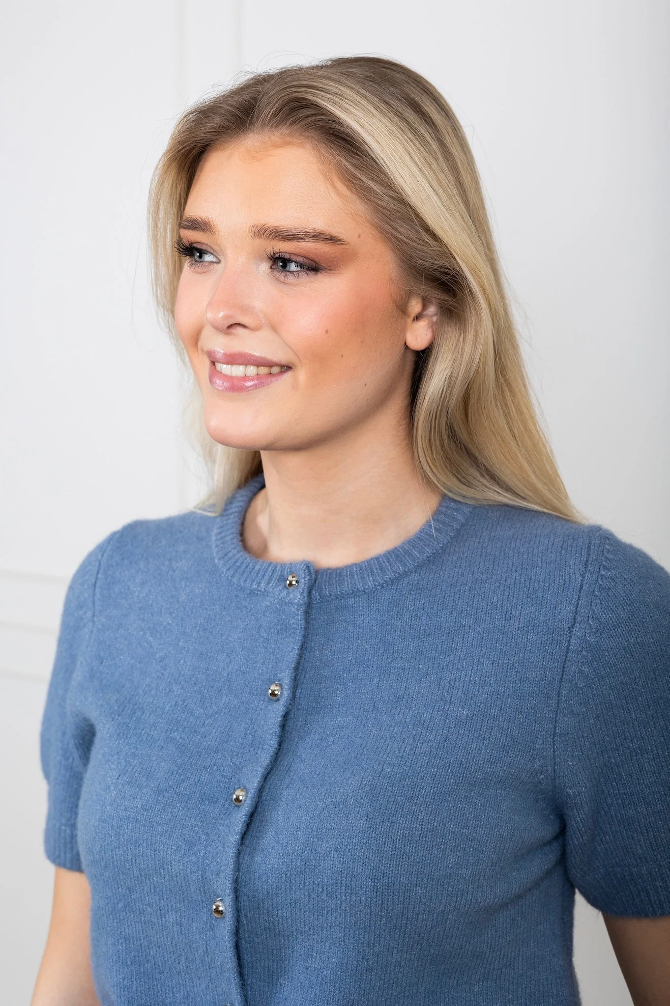 Mitta Knit Cardigan Smoke Blue - Image 6