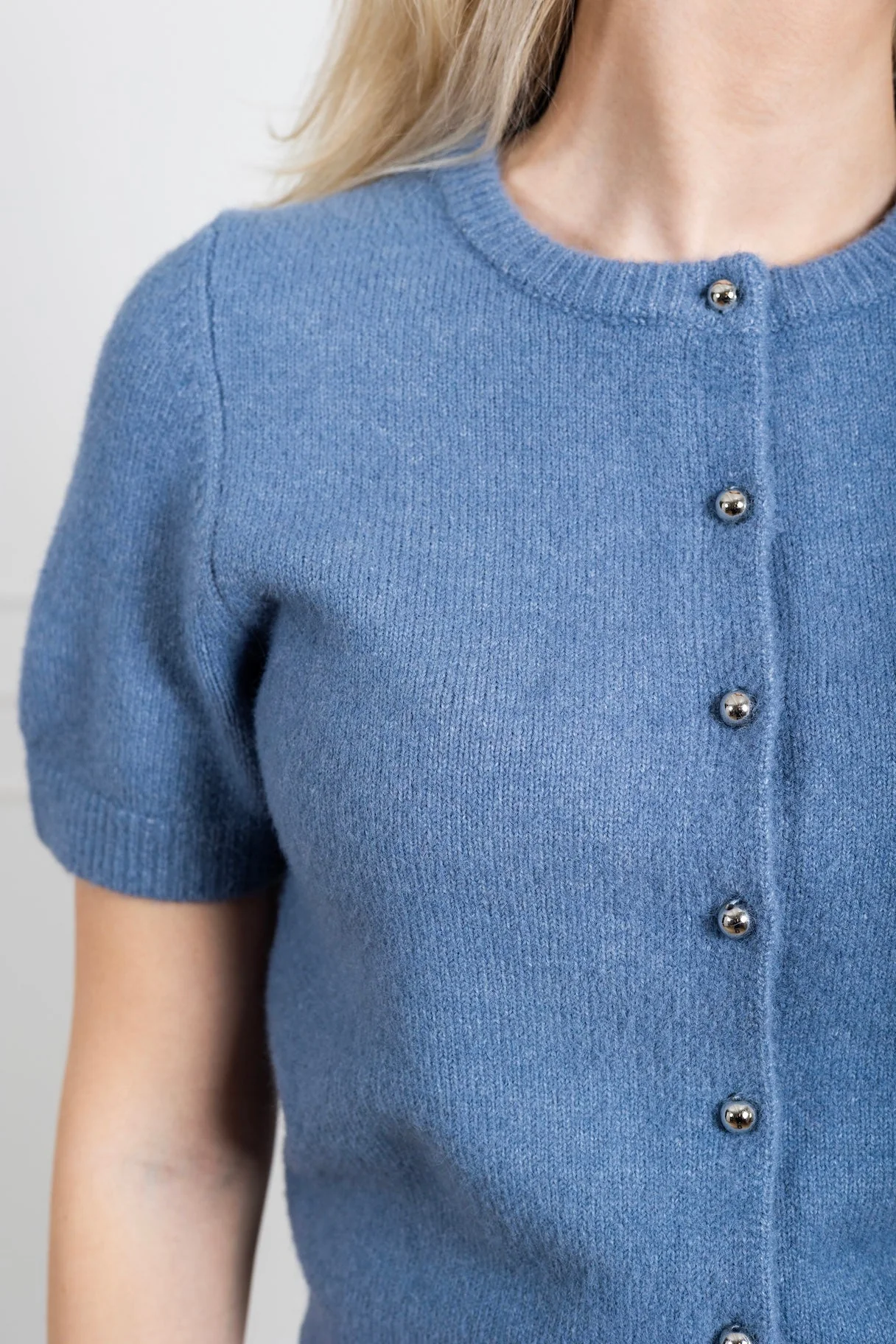 Mitta Knit Cardigan Smoke Blue - Image 7