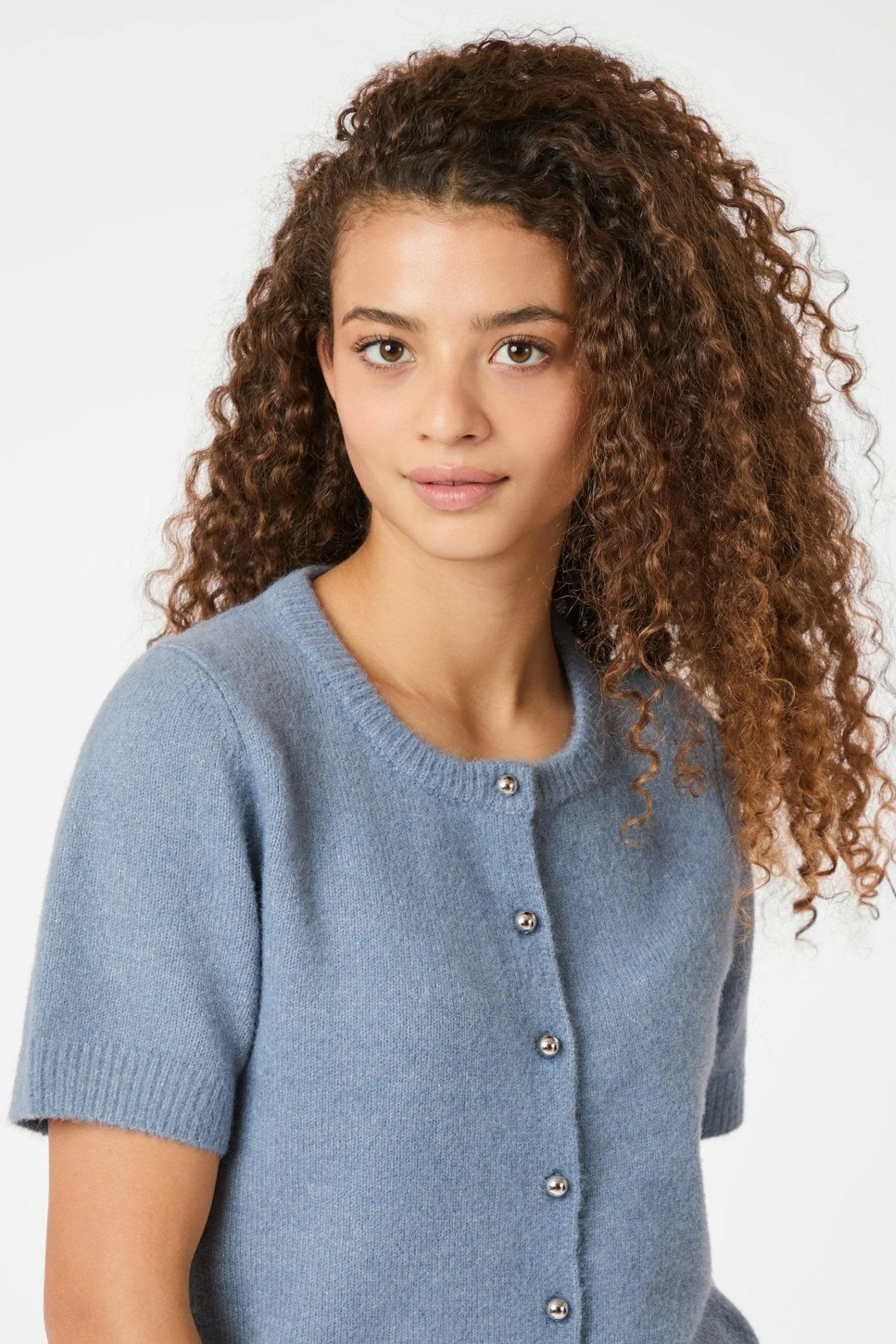 Mitta Knit Cardigan Smoke Blue - Image 8
