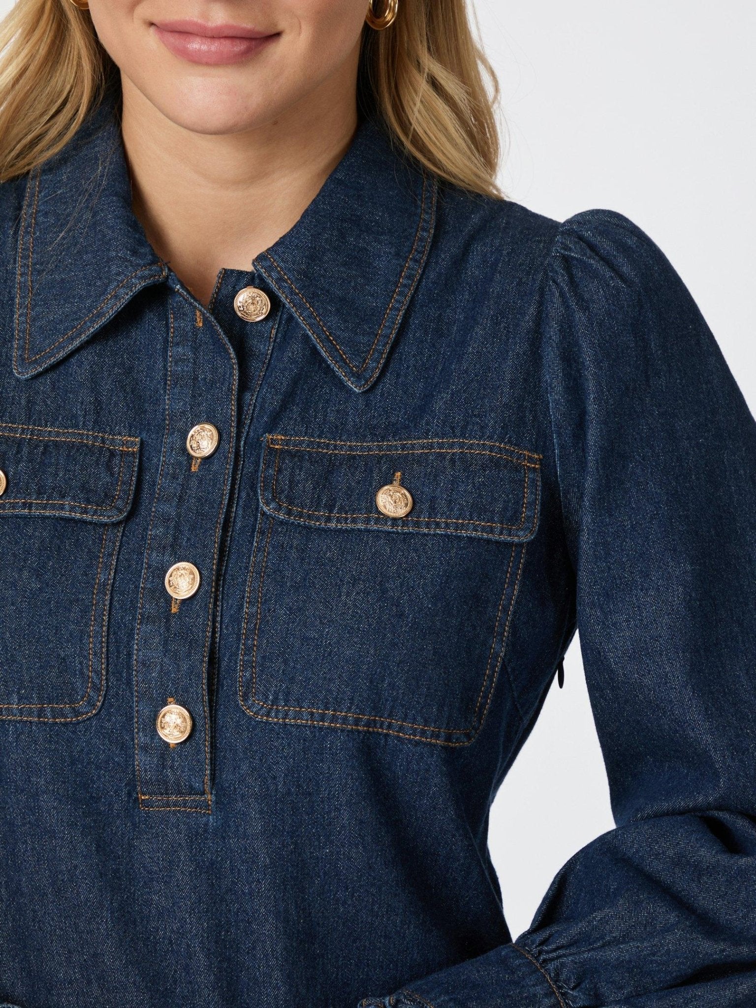 Nikko Denim Dress Blue - Image 6