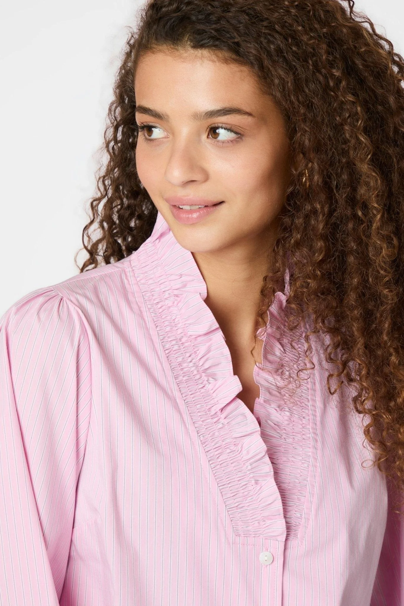 Brielle Stripe Shirt Light Pink - Image 8