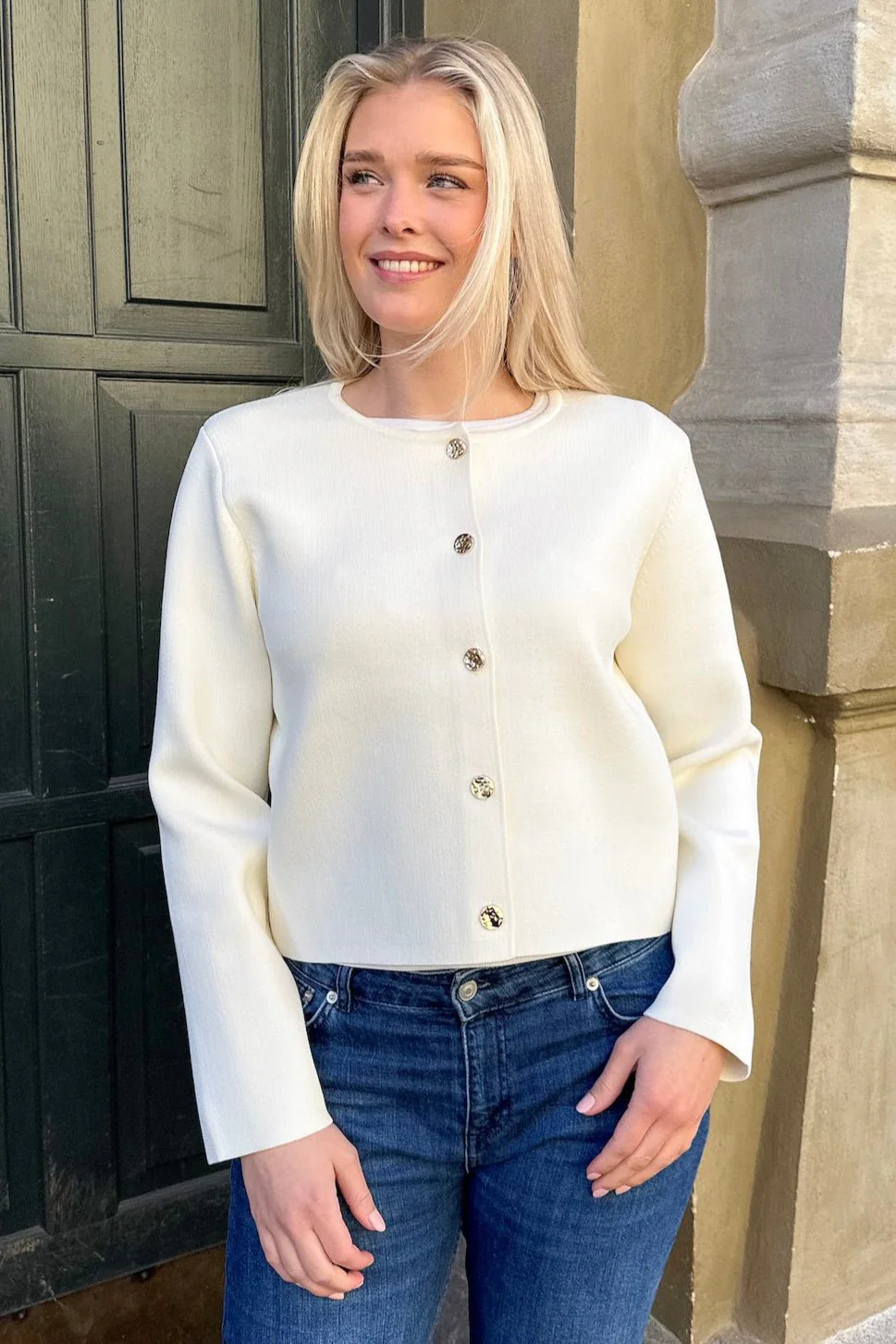 Limi Smooth Knit Cardigan Off White - Image 4