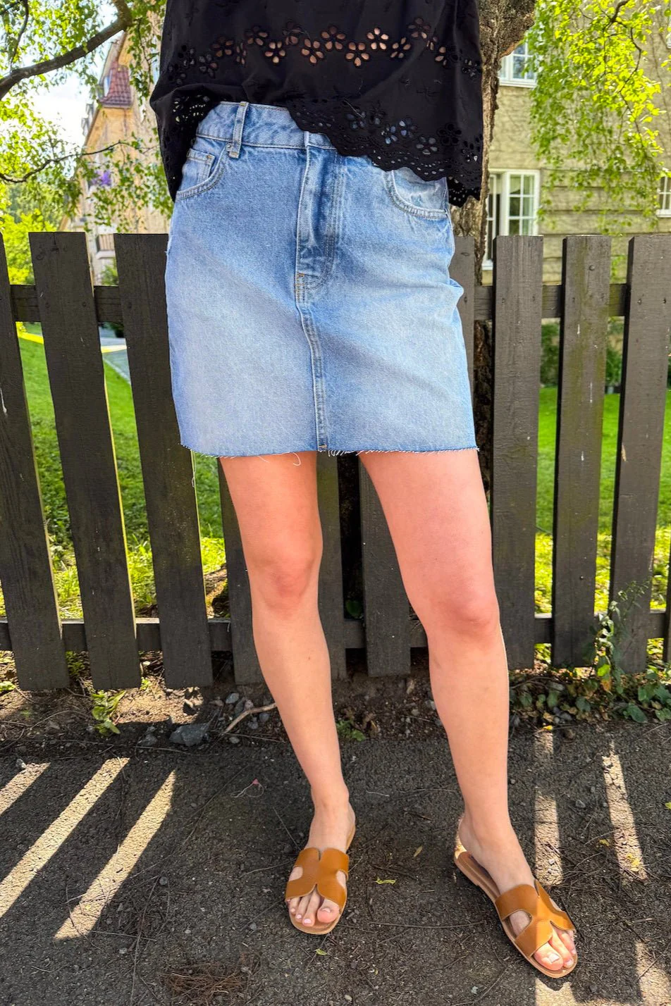 Jamie Denim Skirt Light Blue