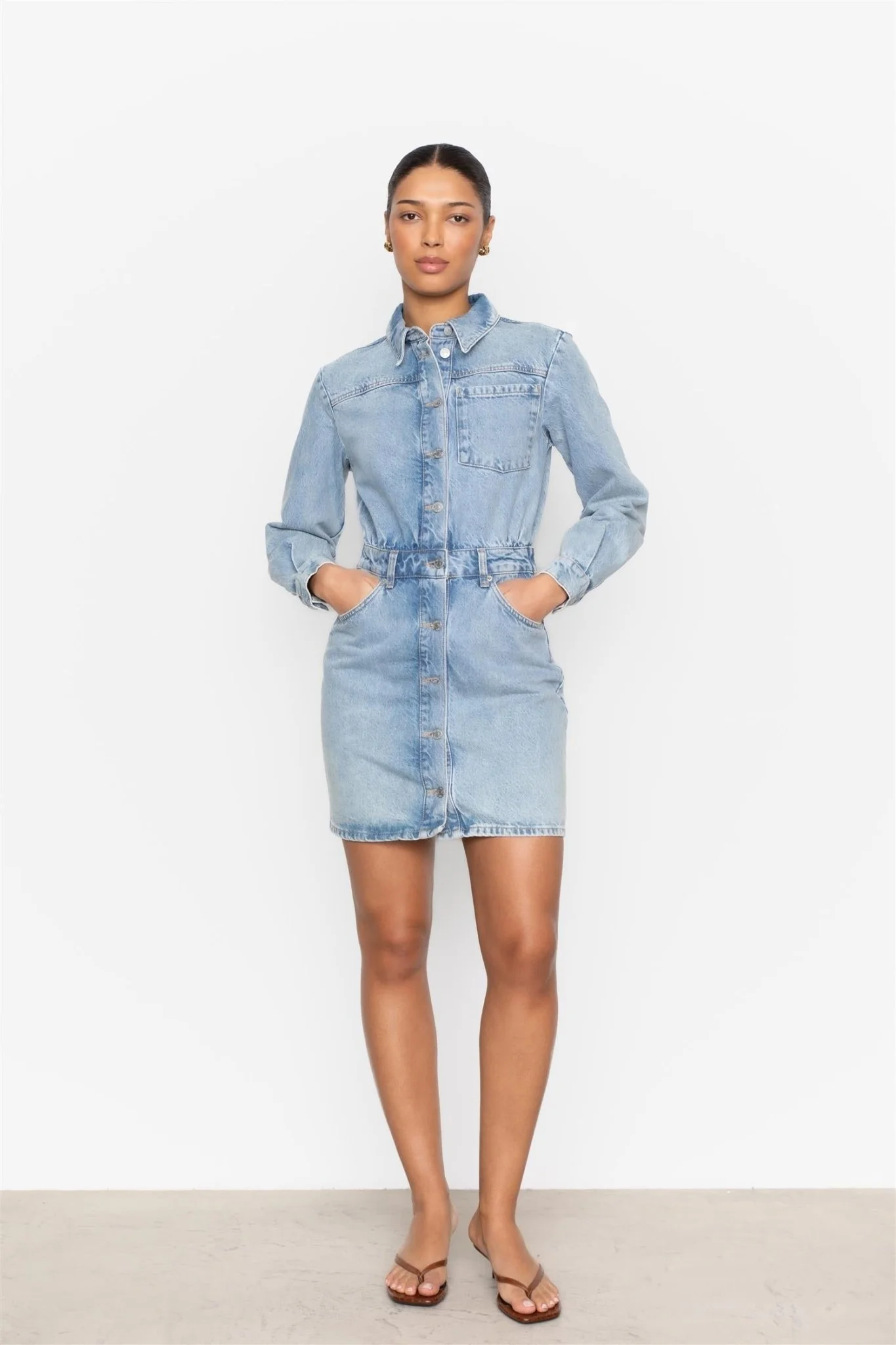 Lucienne Denim Dress Light Blue - Image 2