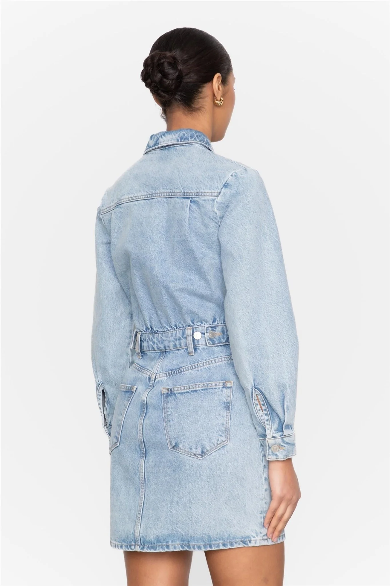 Lucienne Denim Dress Light Blue - Image 3