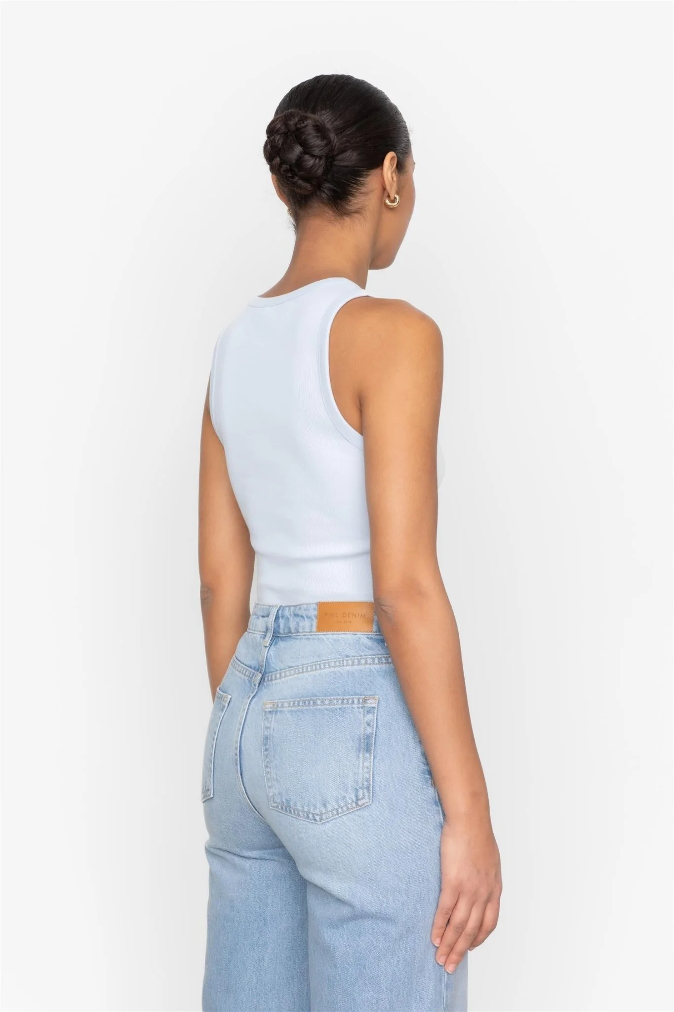 Pia Rib Singlet Light Blue - Image 5