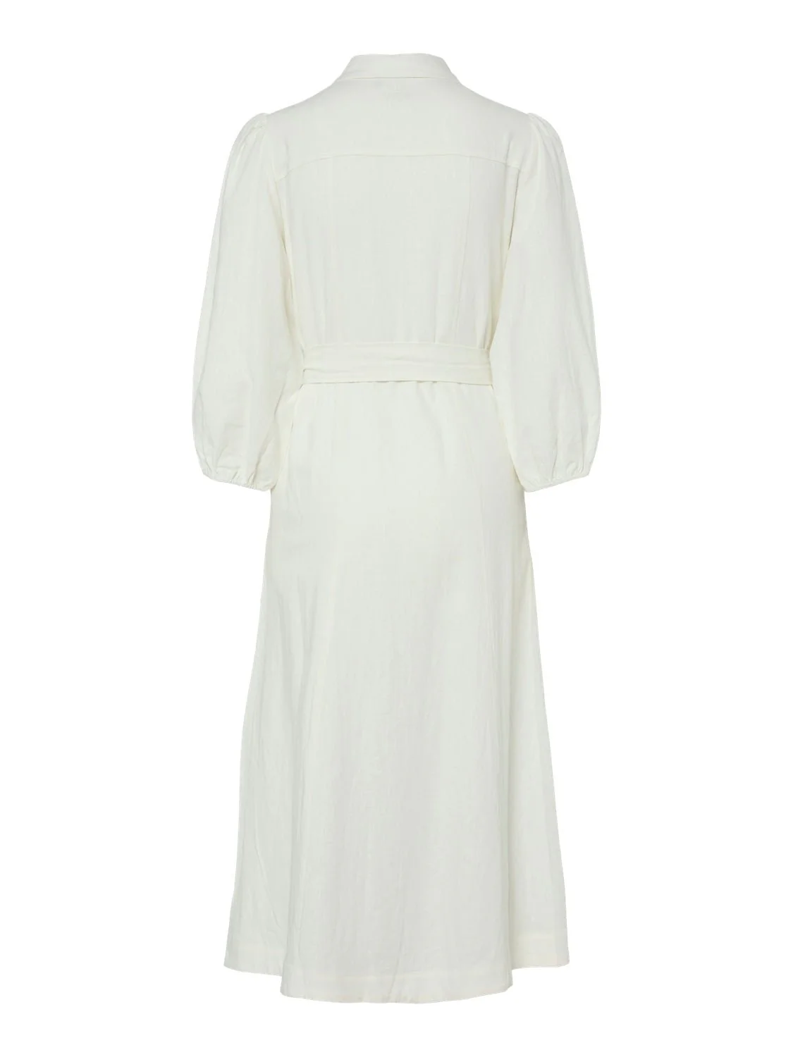 Flaxy 3/4 Linen Shirt Dress Star White - Image 5