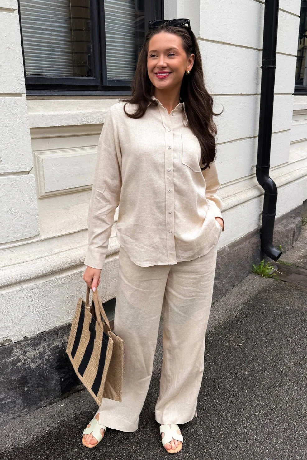 Flaxy Ls Linen Shirt Birch - Image 3