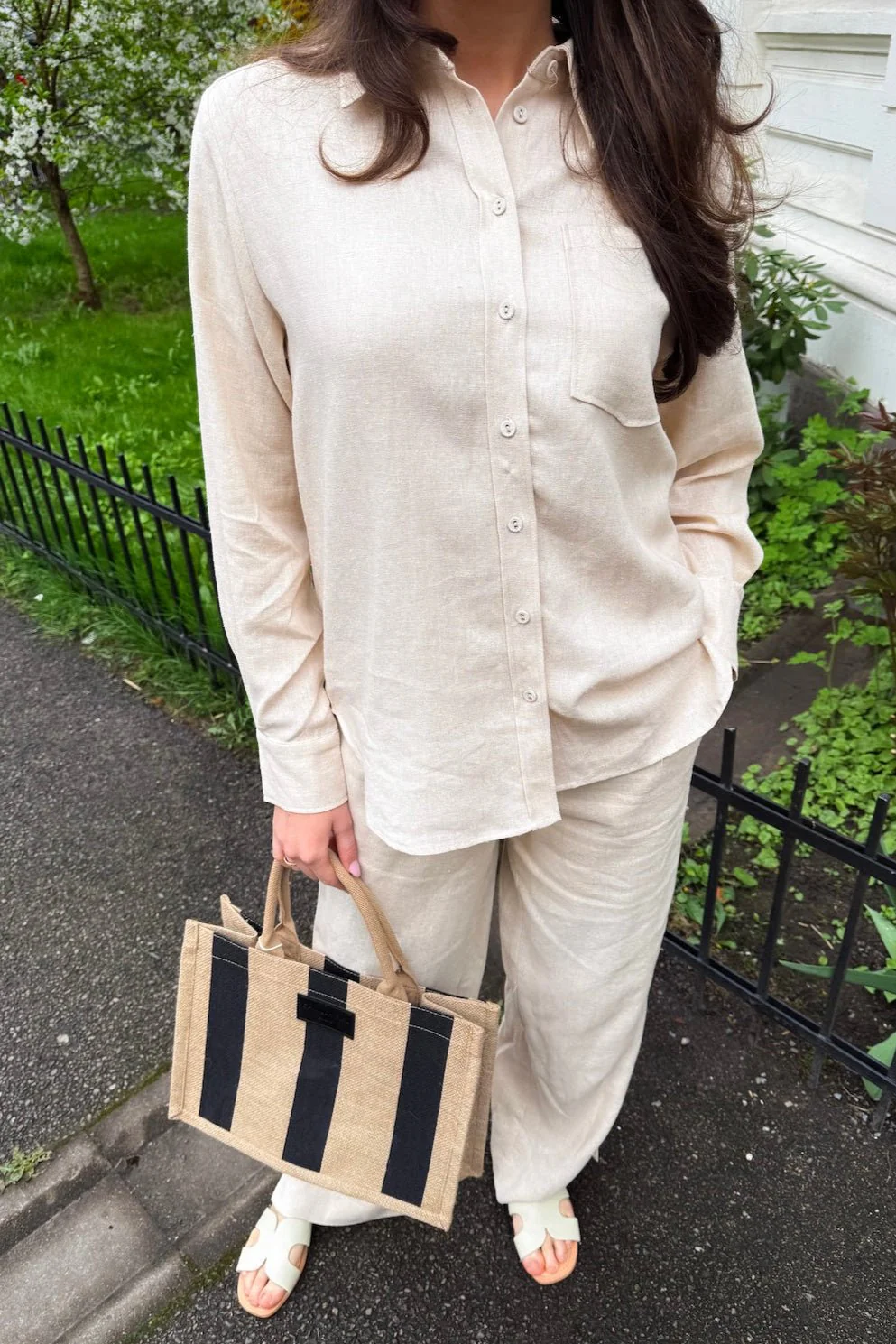 Flaxy Ls Linen Shirt Birch - Image 4