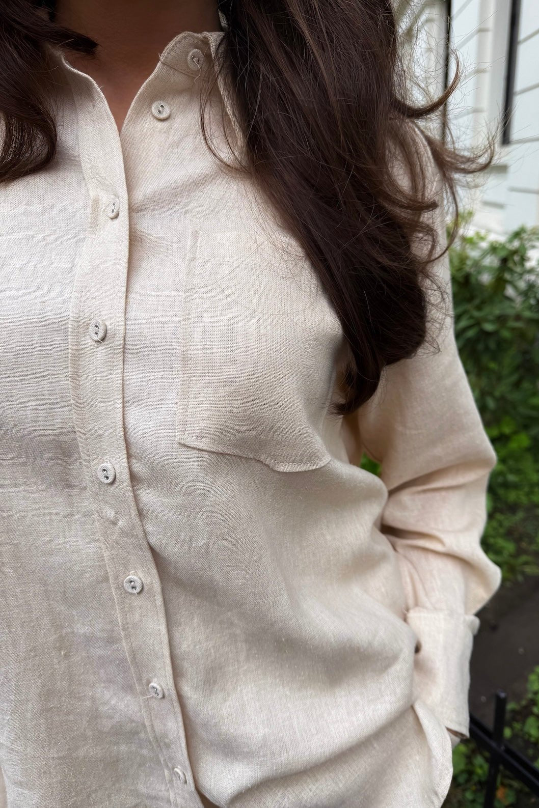 Flaxy Ls Linen Shirt Birch - Image 5