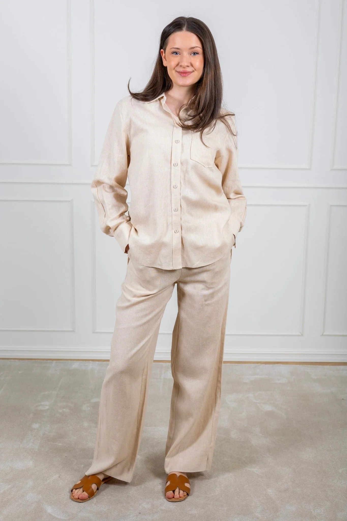Flaxy Ls Linen Shirt Birch - Image 7