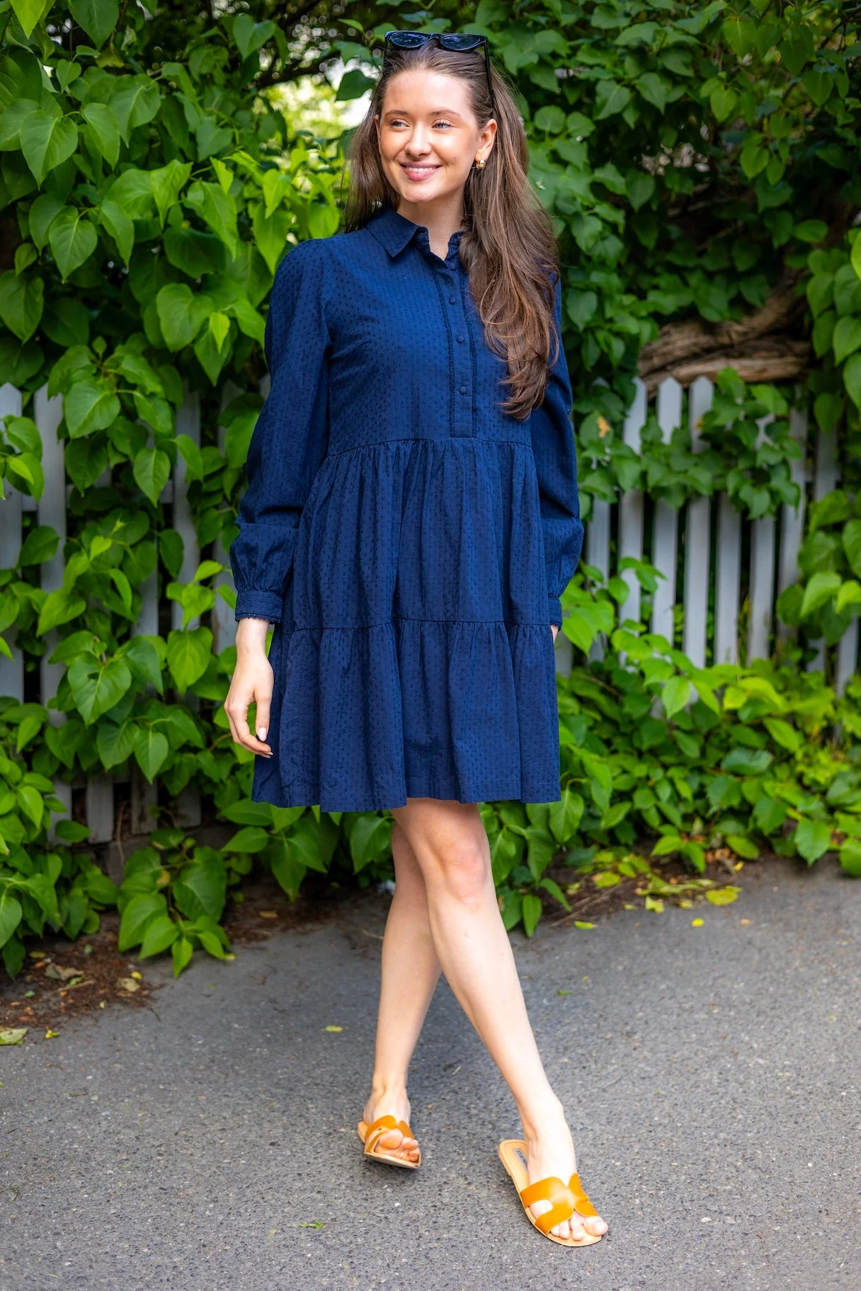 Tia Ls Dress Navy Blazer - Image 3