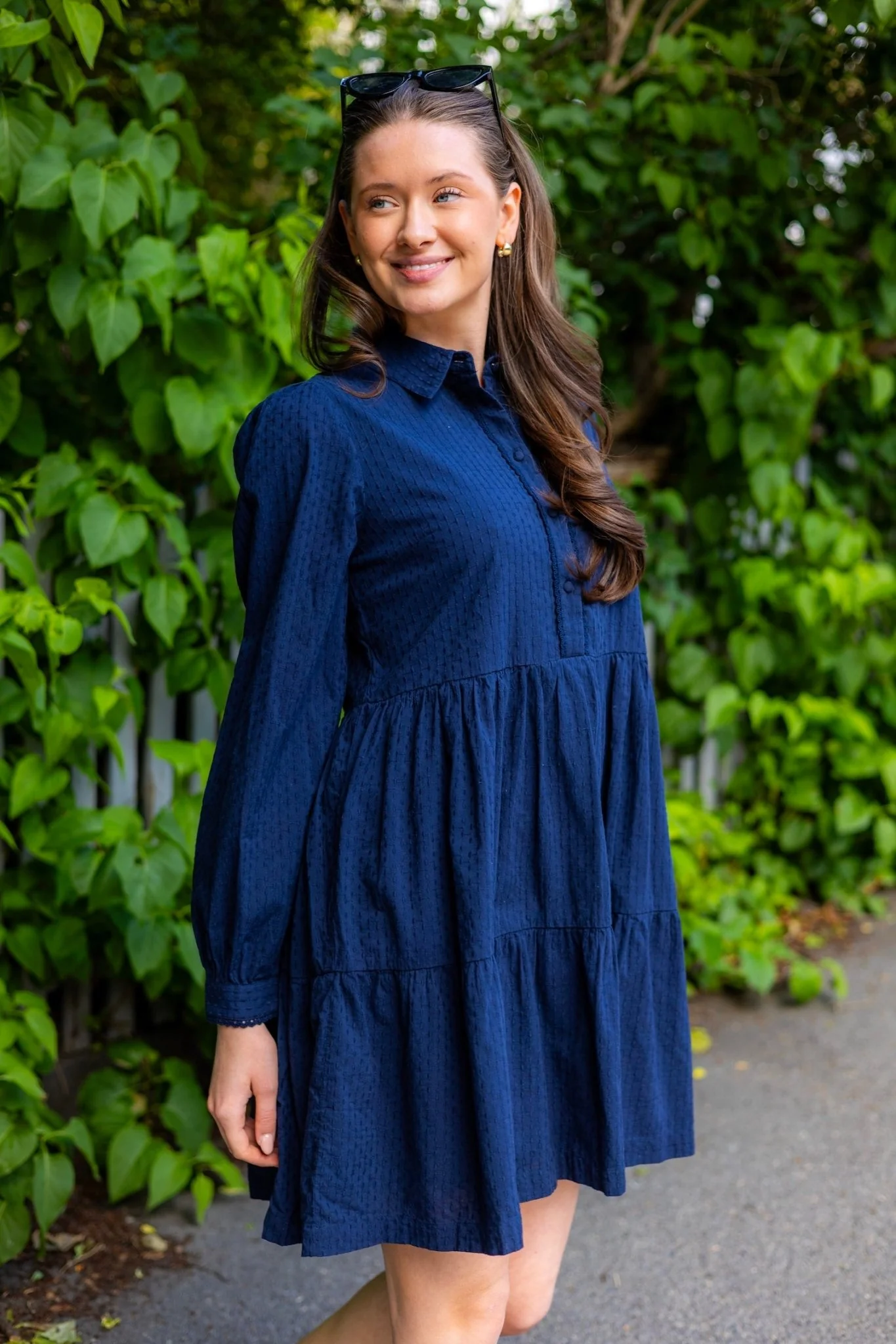 Tia Ls Dress Navy Blazer - Image 4