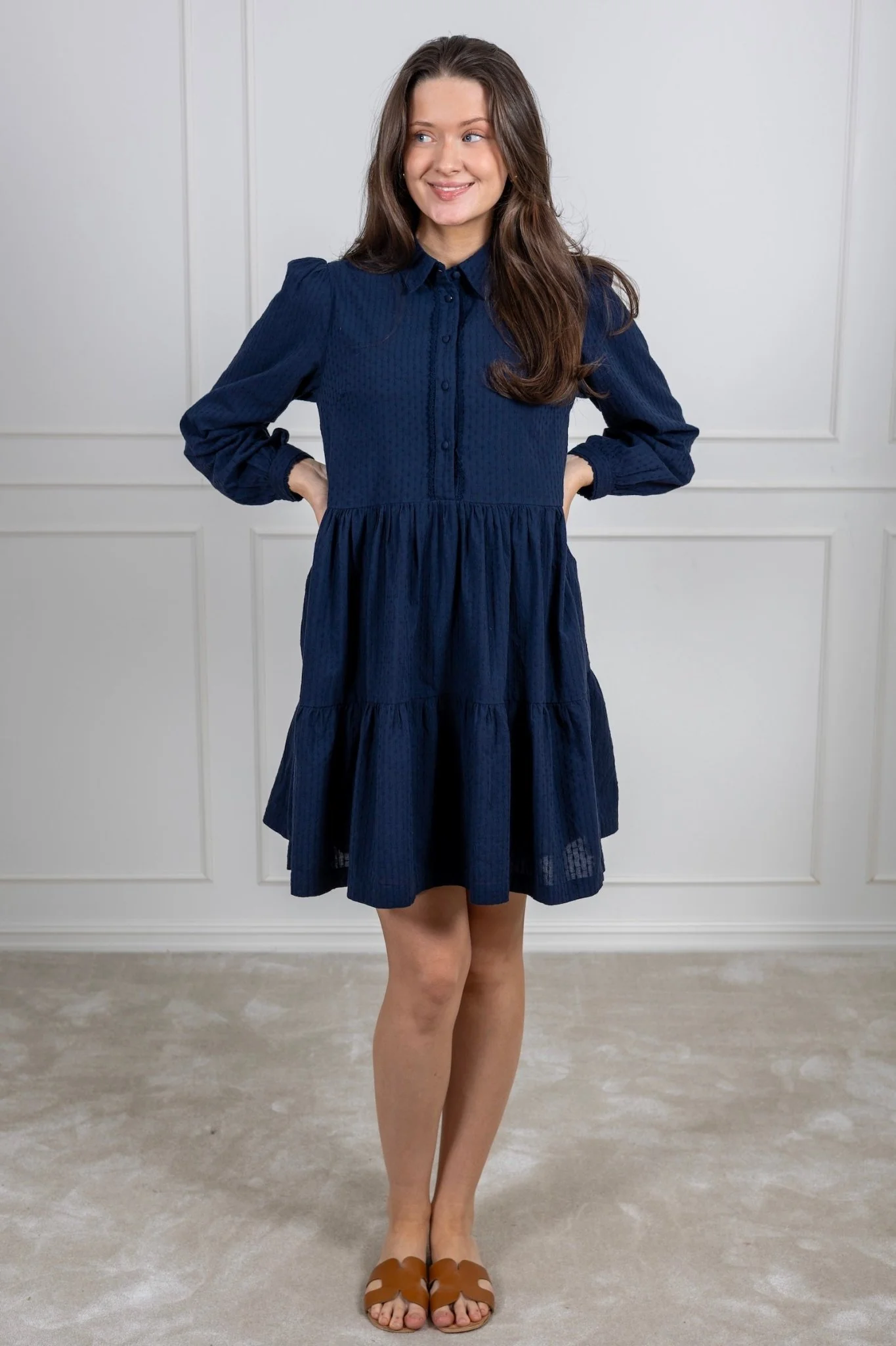 Tia Ls Dress Navy Blazer - Image 7