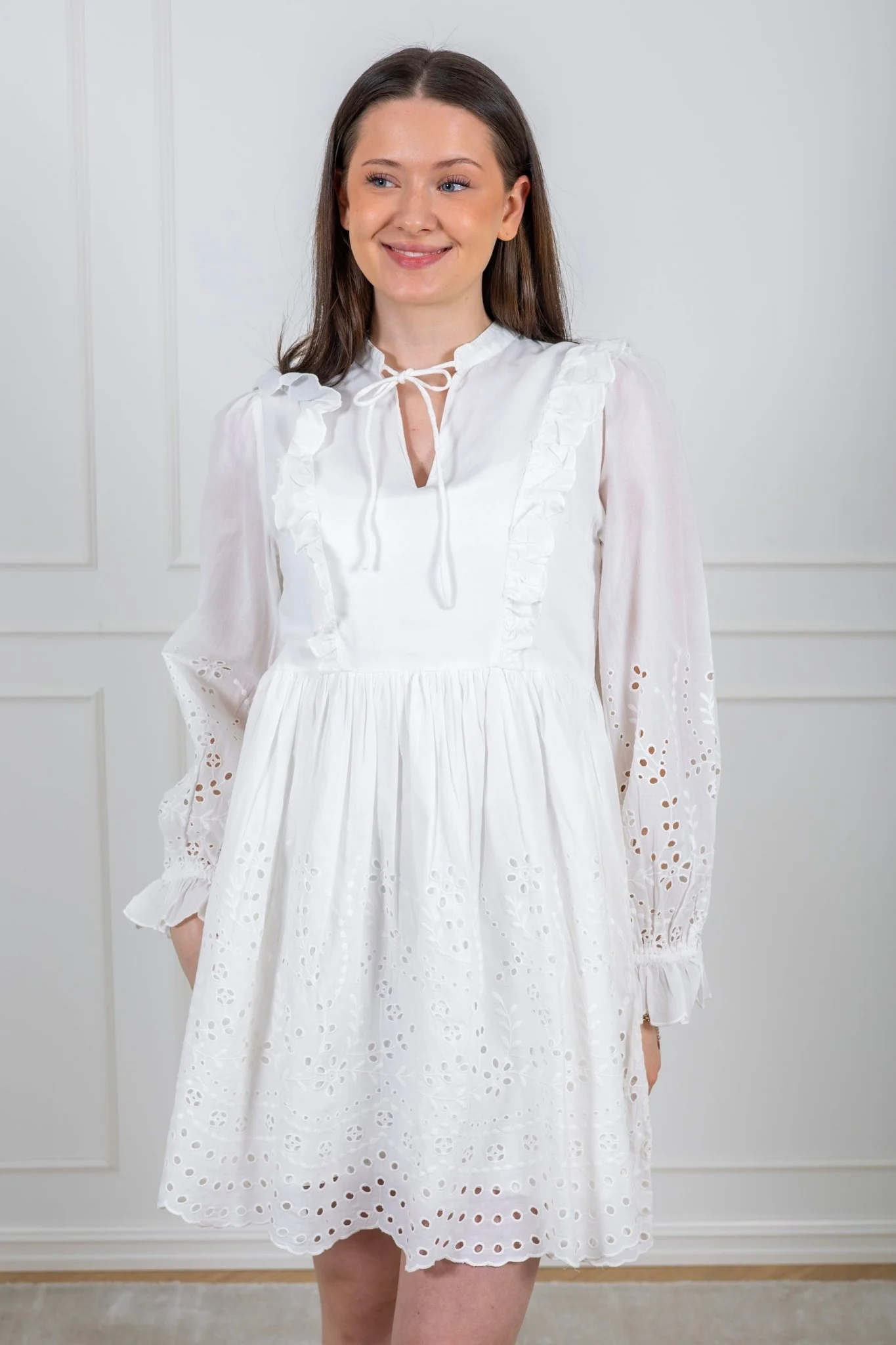 Yasluma Ls Dress Star White - Image 6