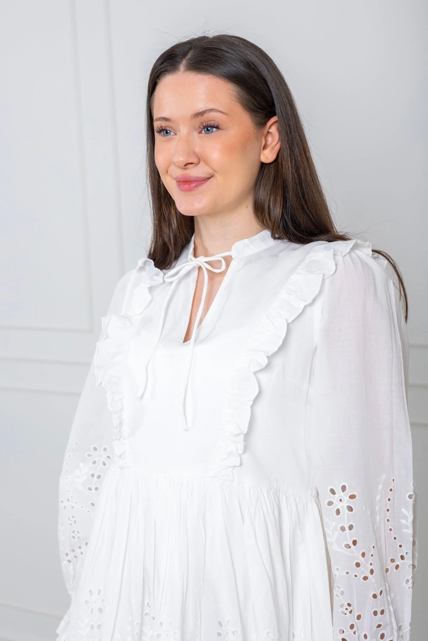 Yasluma Ls Dress Star White - Image 8