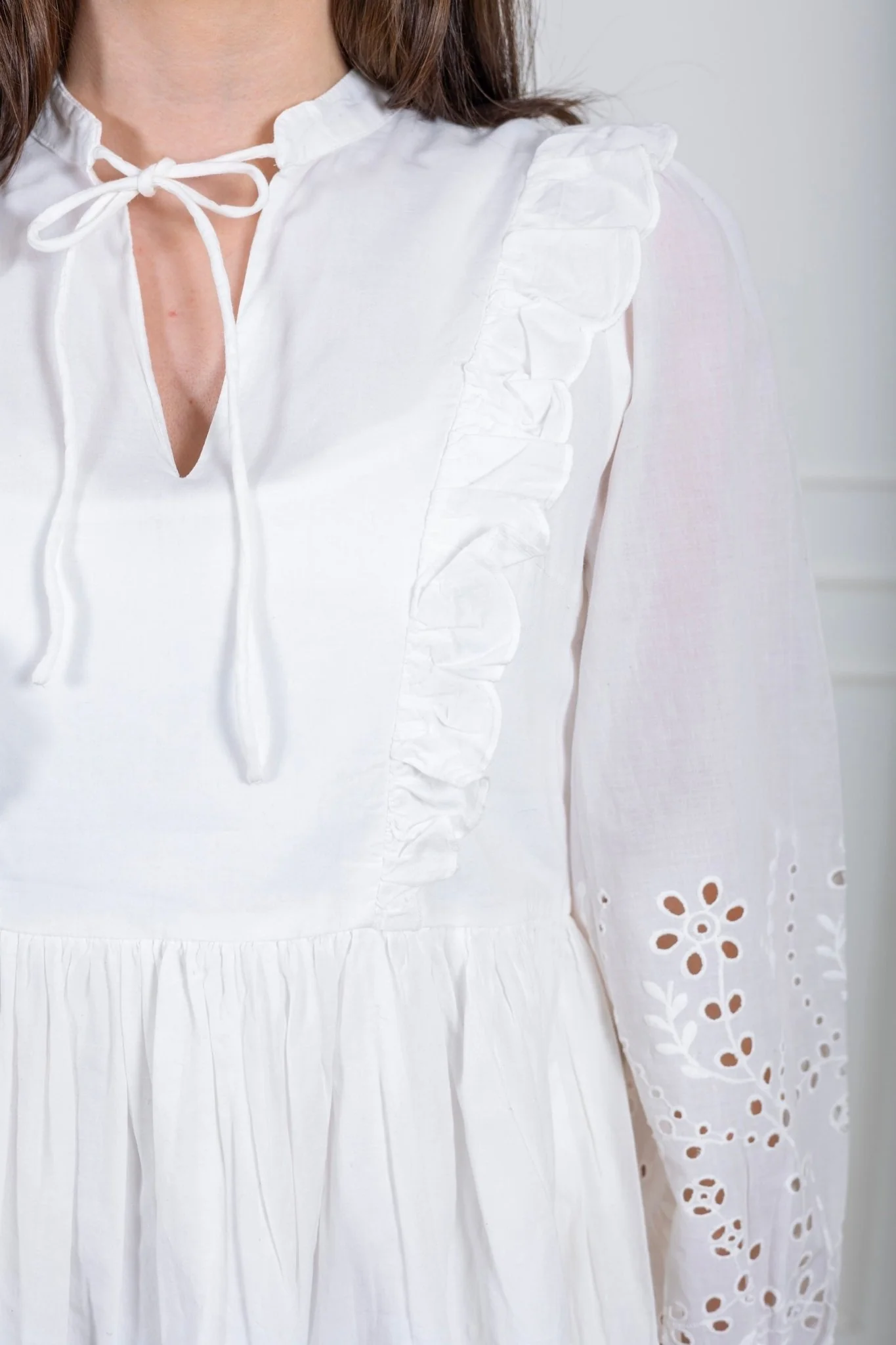 Yasluma Ls Dress Star White - Image 9