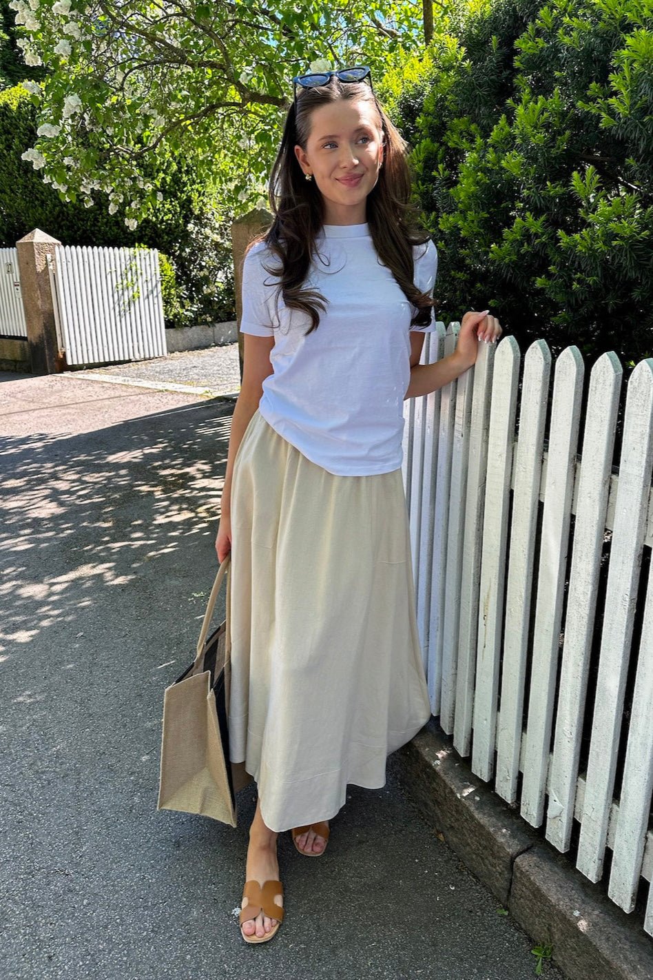Flaxy Hw Ankle Skirt Birch