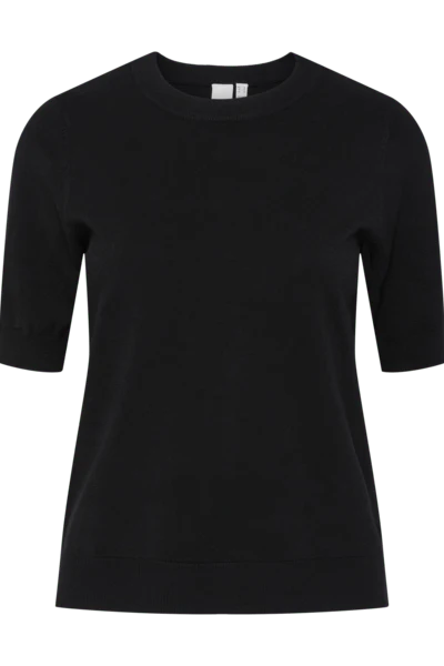 Lena Ss Knit Pullover Black - Image 2