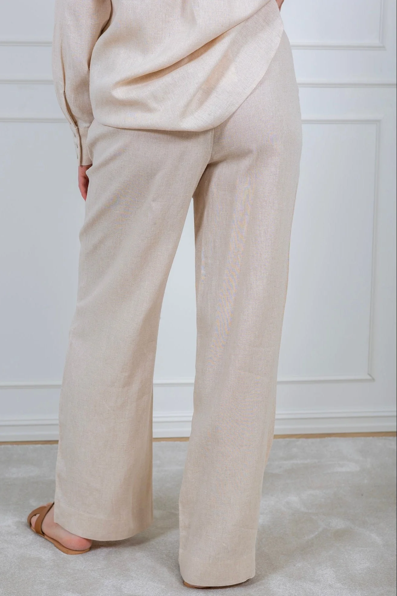 Flaxy Hw Linen Pant Birch - Image 5