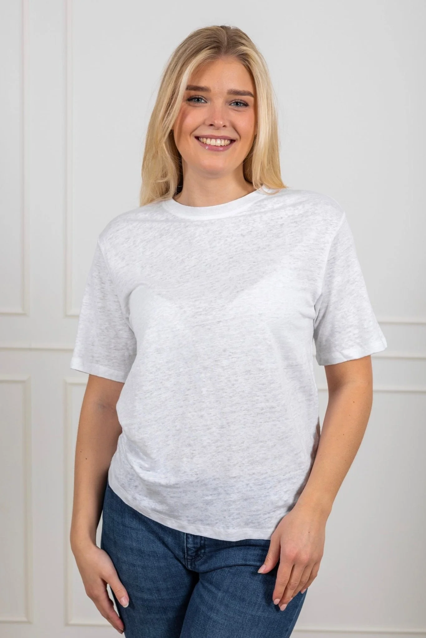 Vilja Linen Ss Tee Bright White