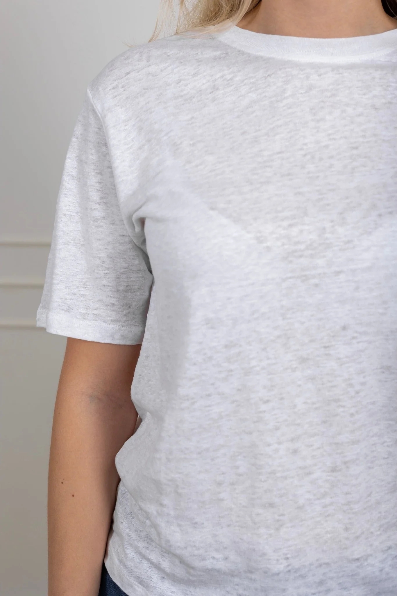 Vilja Linen Ss Tee Bright White - Image 5