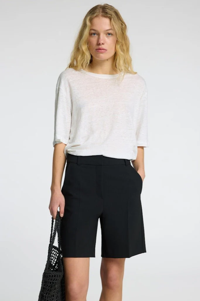 Vilja Linen Ss Tee Bright White - Image 6