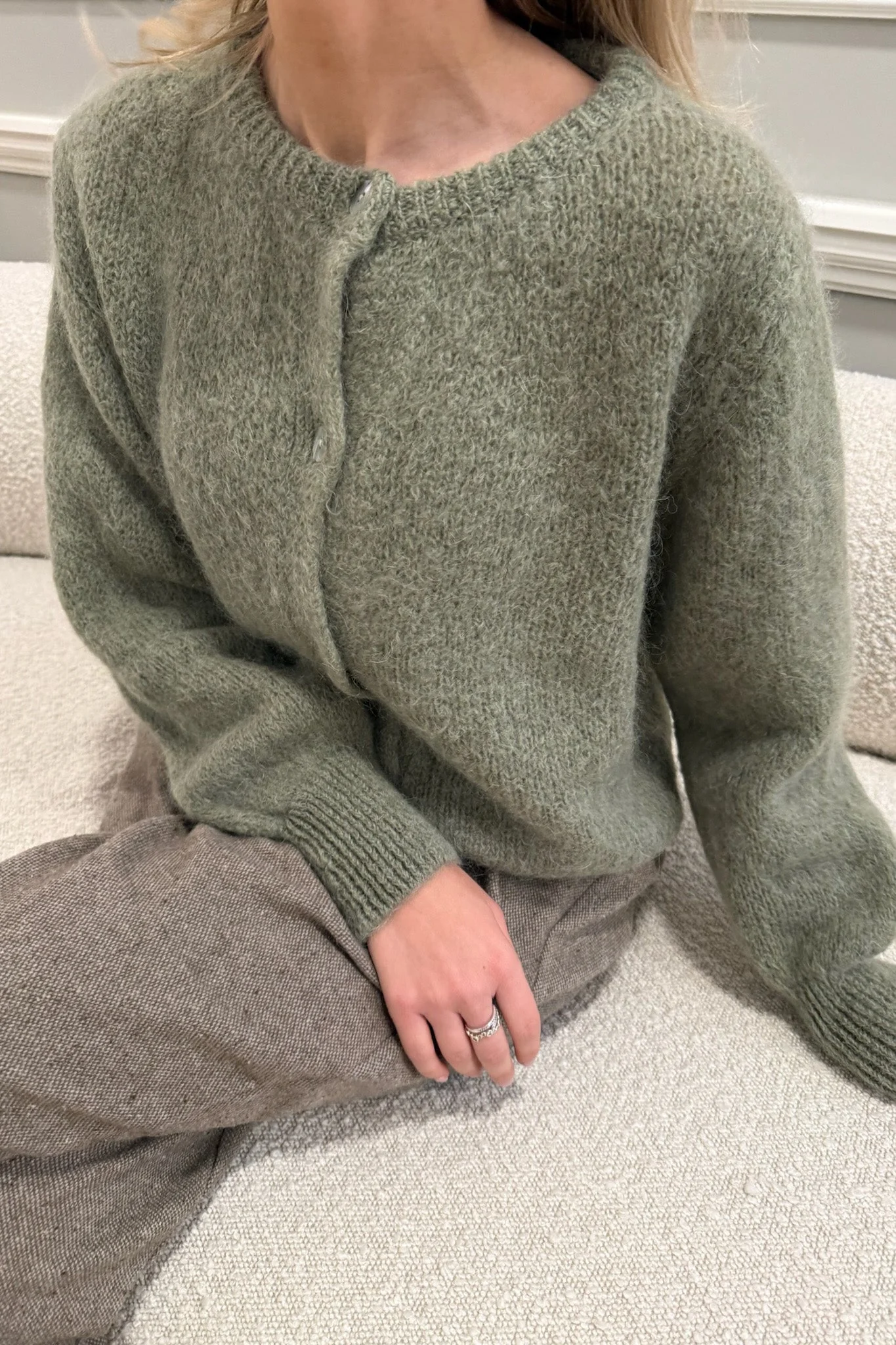 Ida Cardigan Olive - Image 5