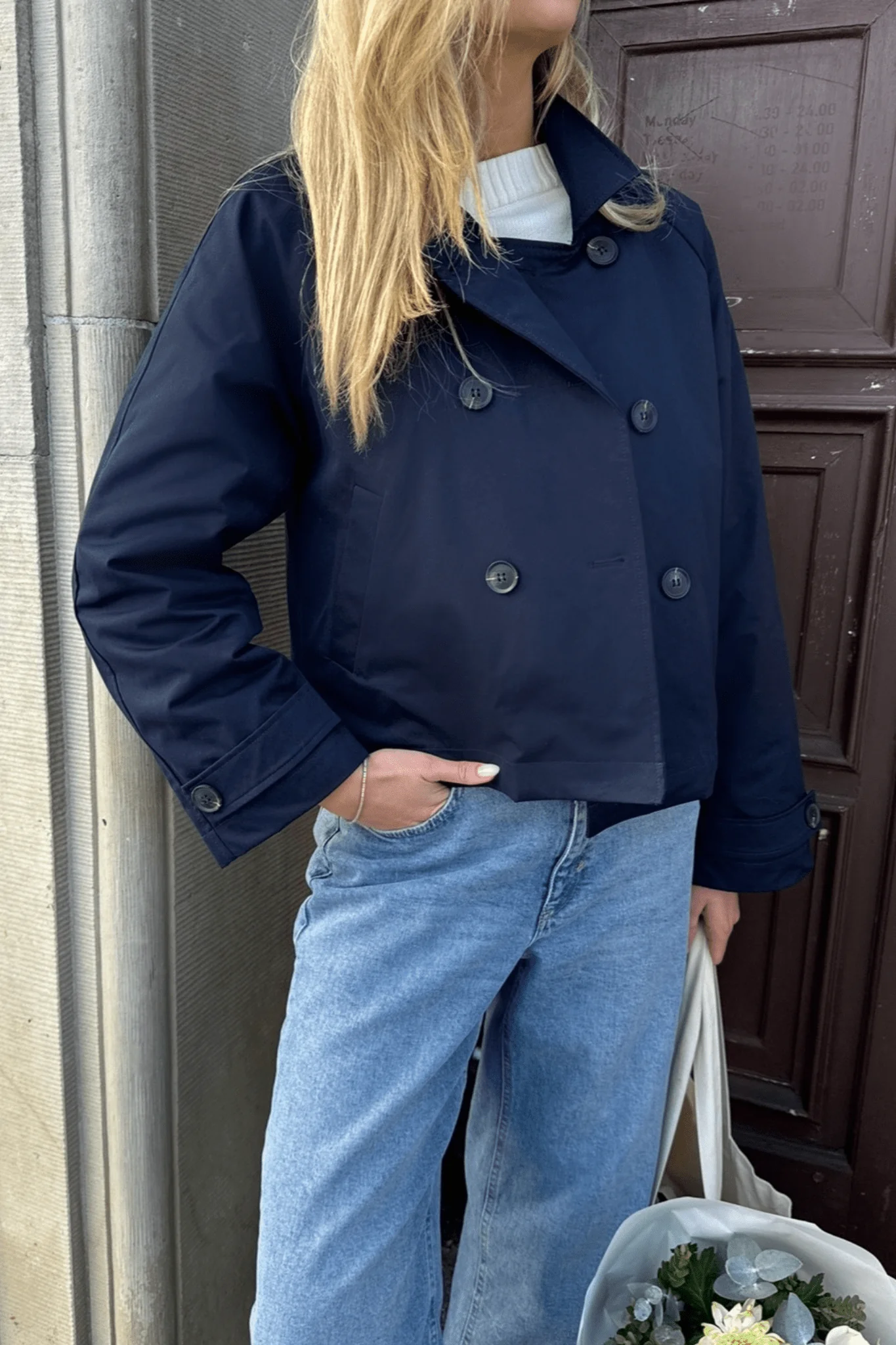 Luna Trenchcoat Navy - Image 2