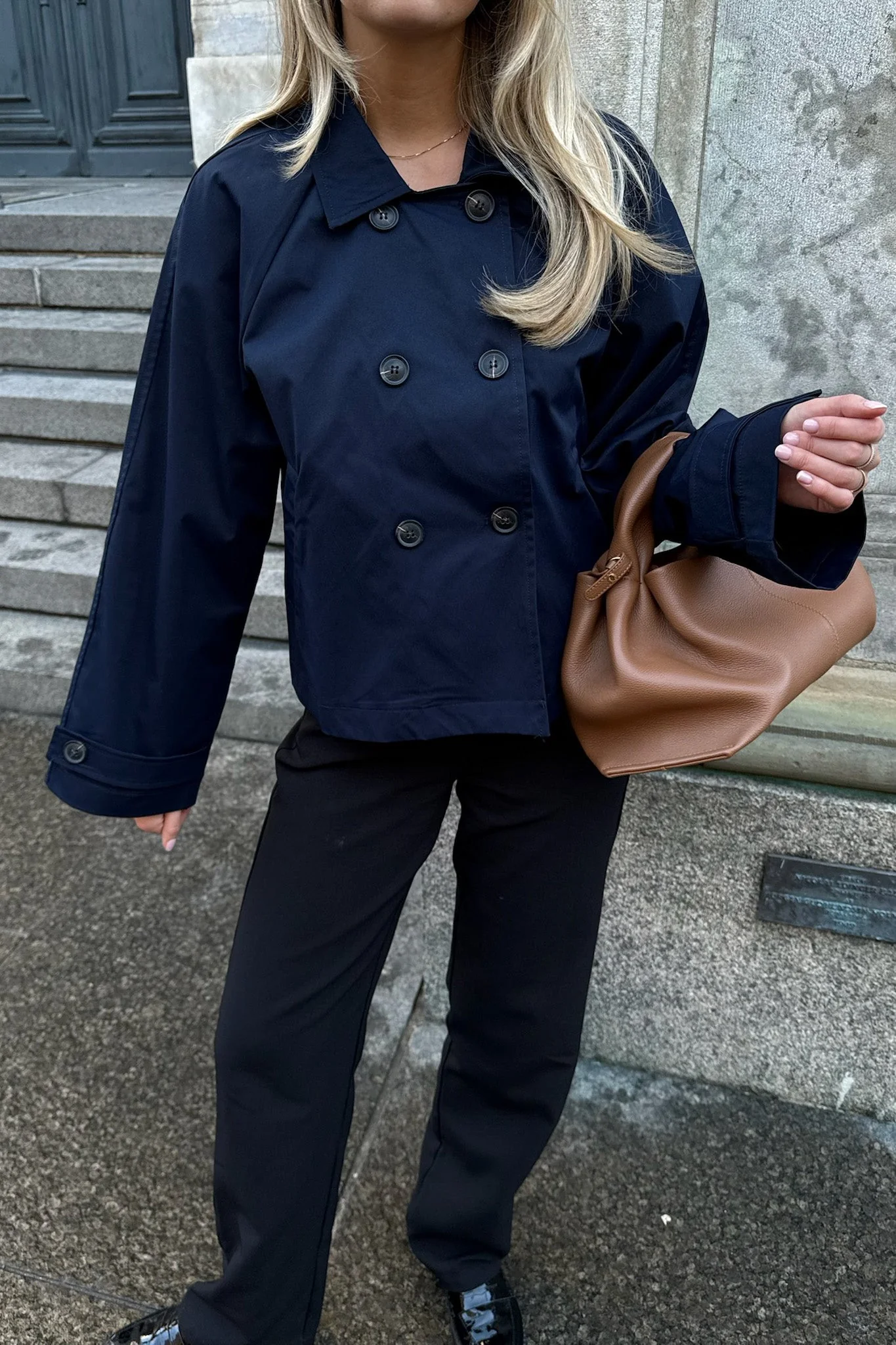 Luna Trenchcoat Navy - Image 6