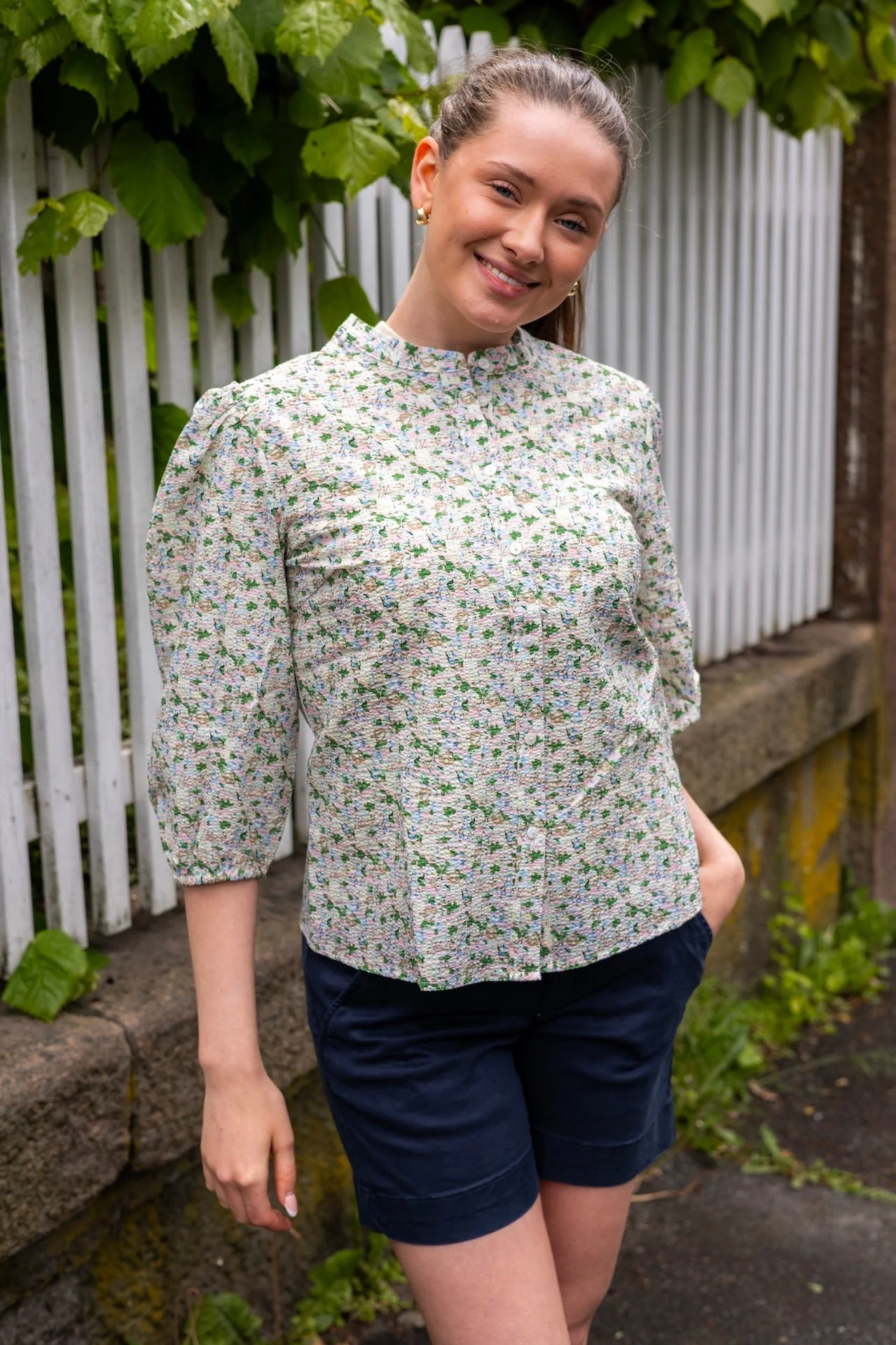 Kate Shirt Rose/Blue - Image 3