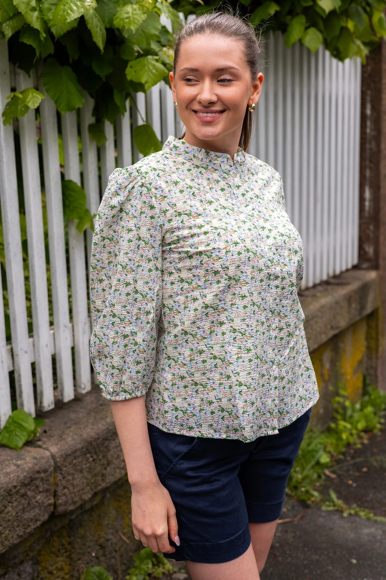 Kate Shirt Rose/Blue - Image 5