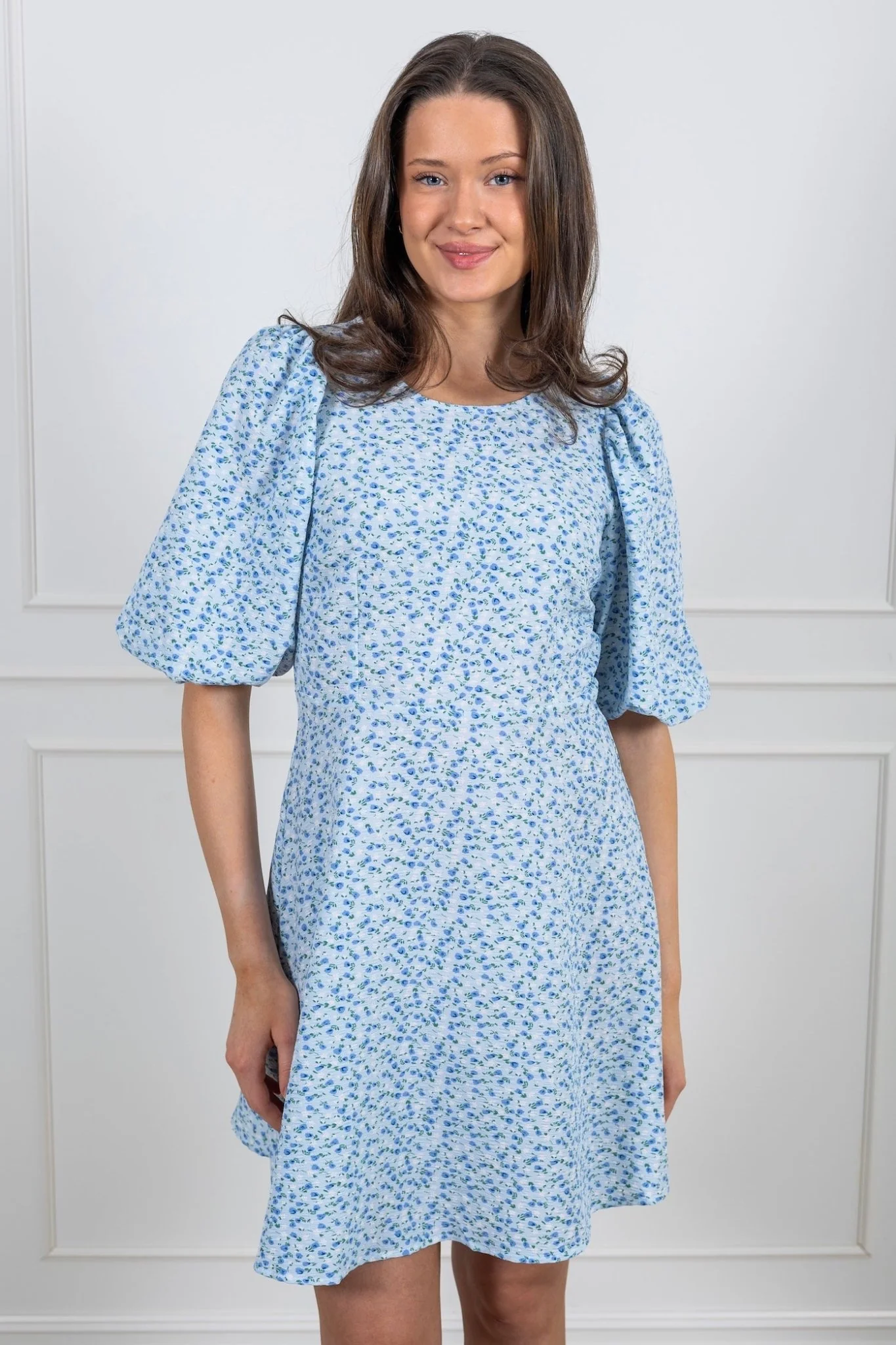 Gino 3/4 Dress Blue/White - Image 3